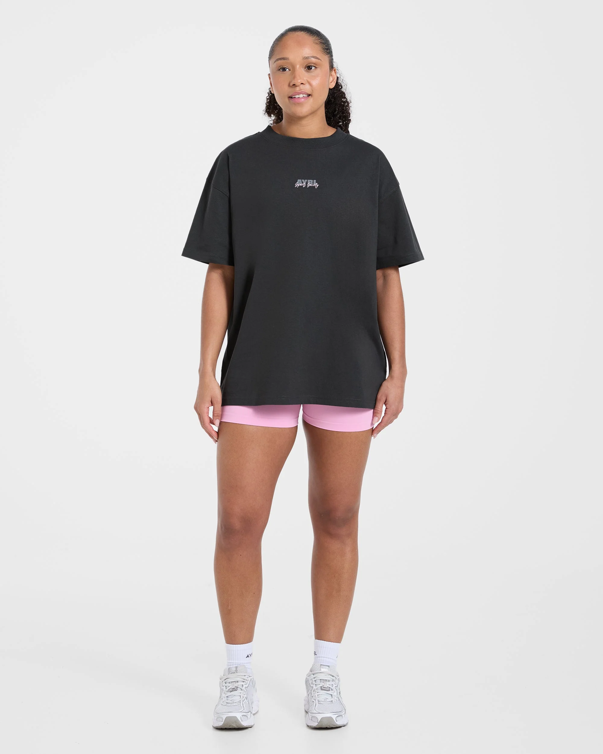 AYBL Sports Society Oversized T Shirt - Charcoal - Image 3