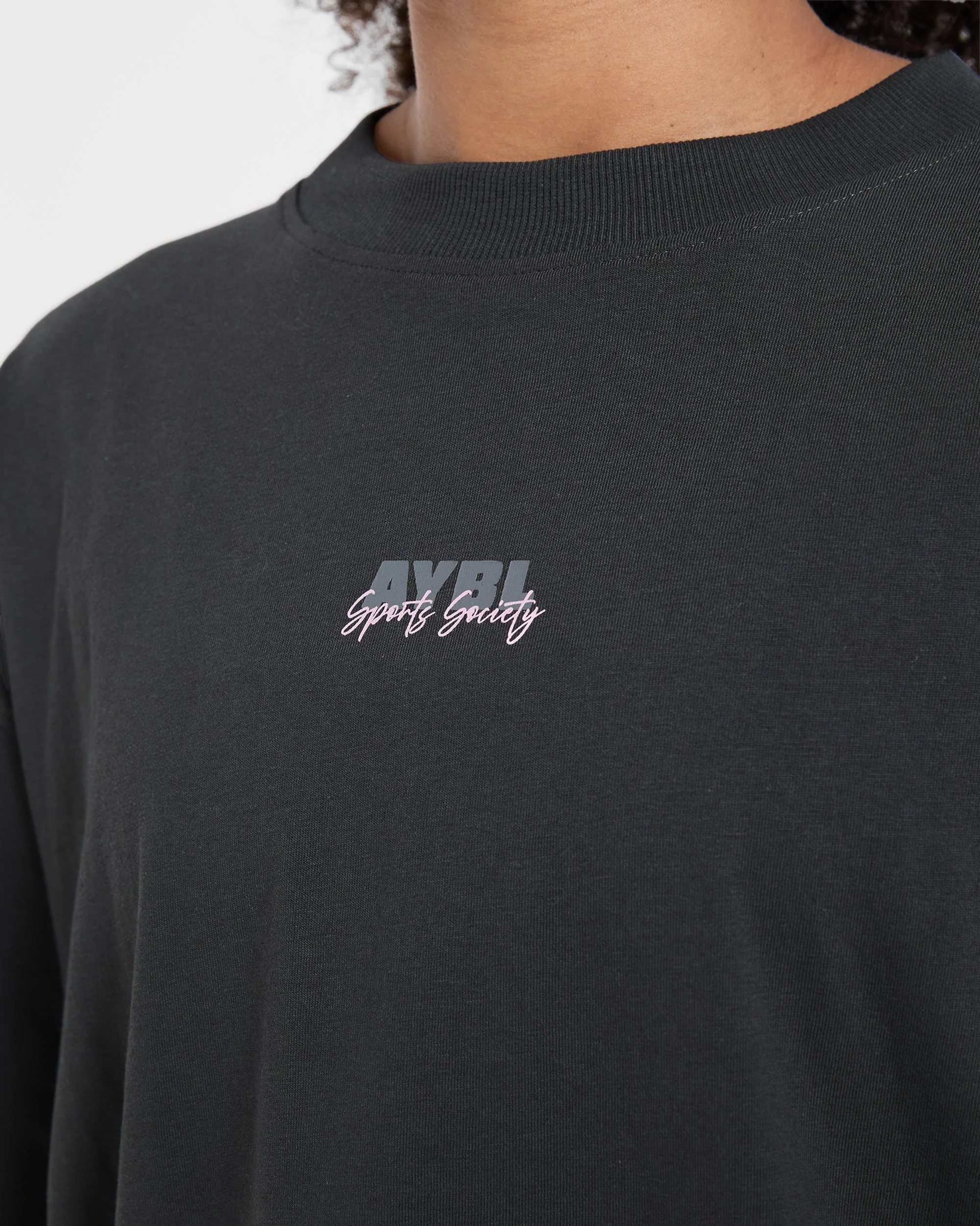 AYBL Sports Society Oversized T Shirt - Charcoal - Image 5