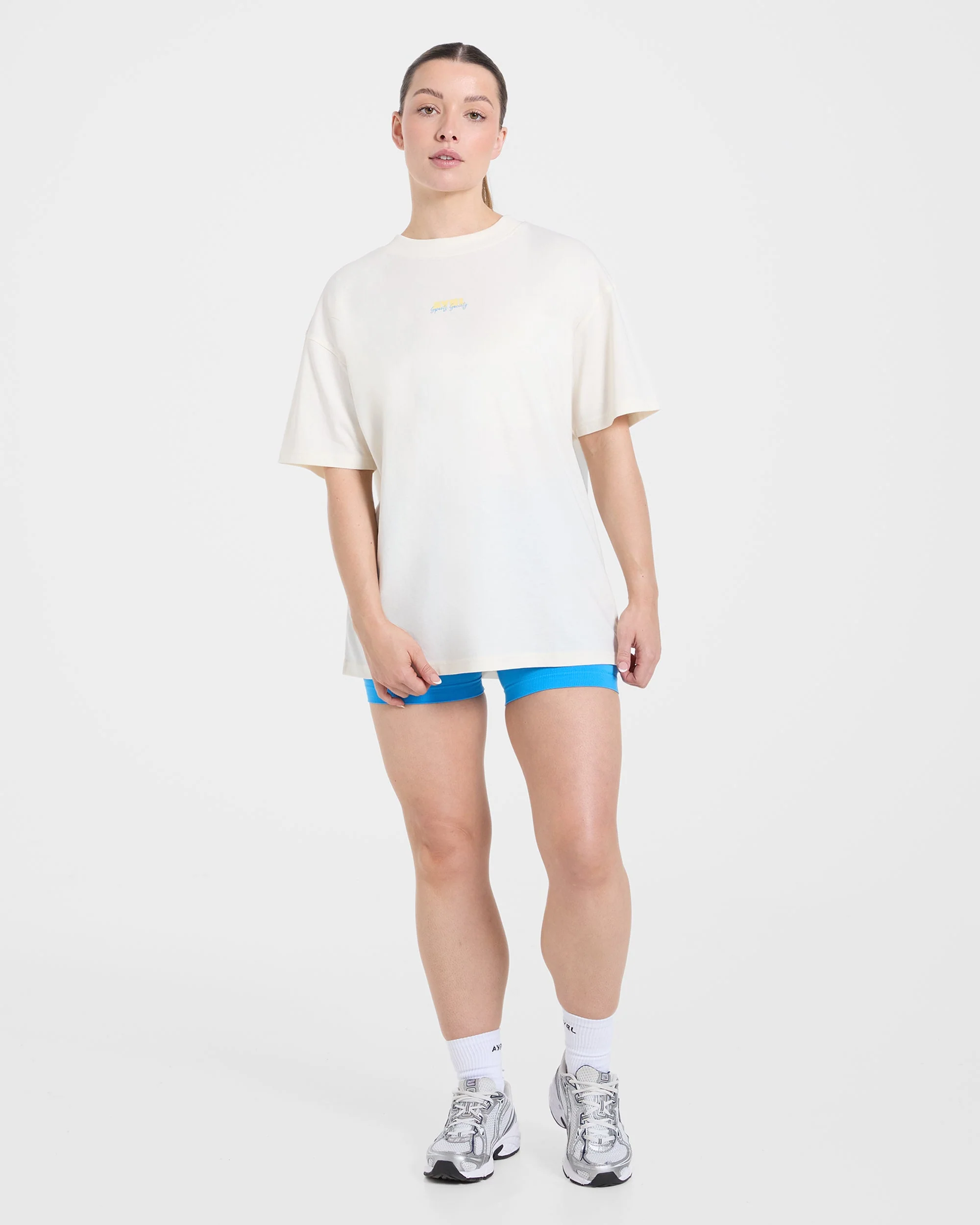 AYBL Sports Society Oversized T Shirt - Off White - Image 3