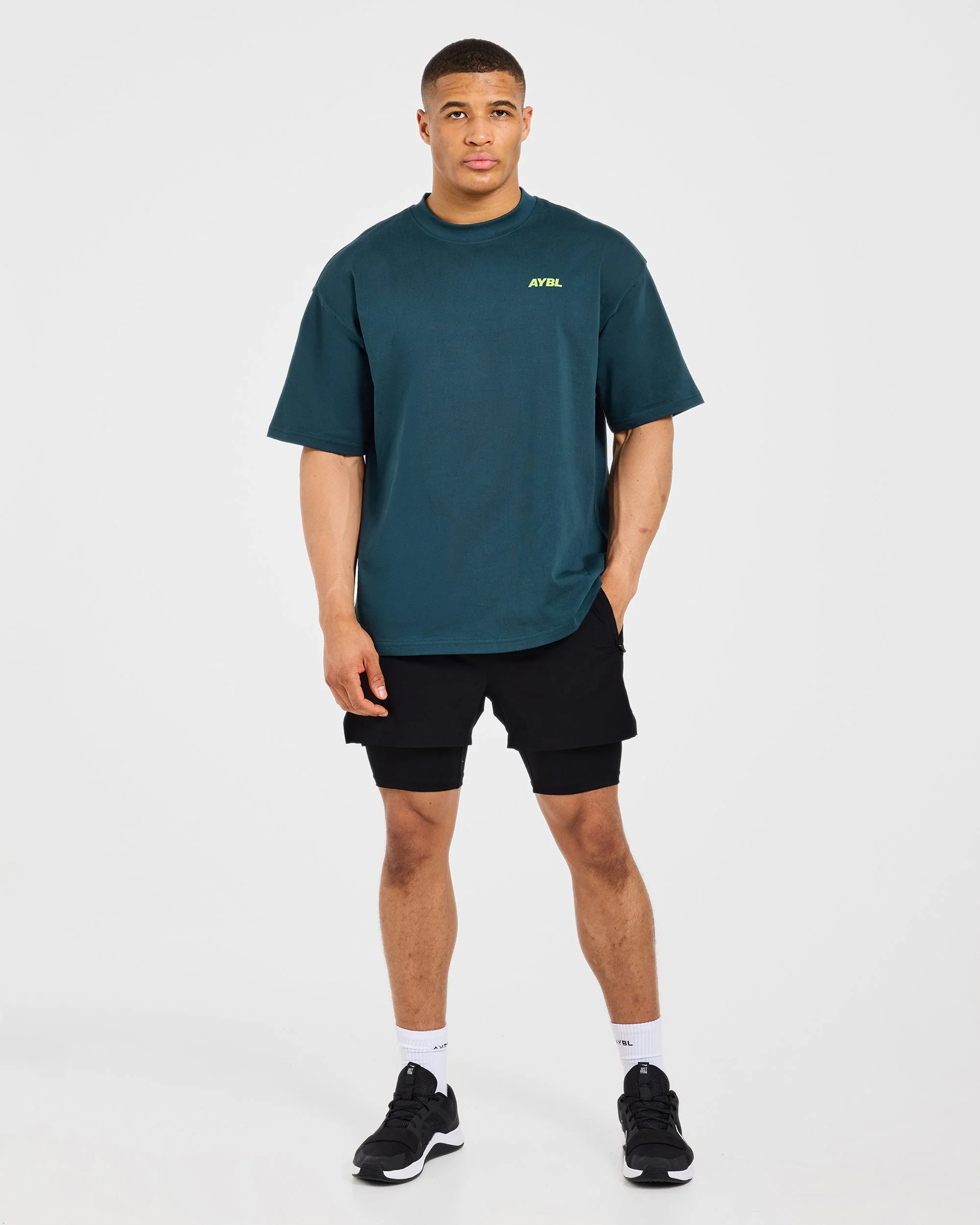 AYBL Sportswear 18 Oversized T Shirt - Teal Green - Image 3