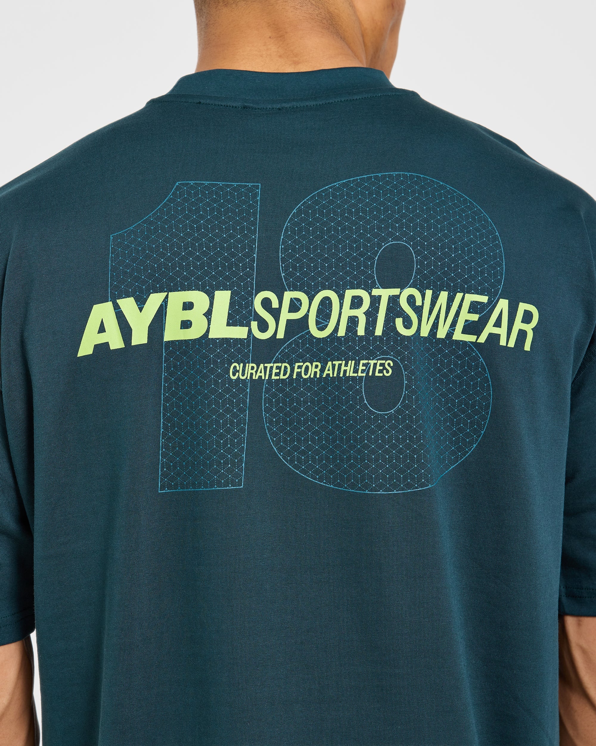 AYBL Sportswear 18 Oversized T Shirt - Teal Green - Image 5