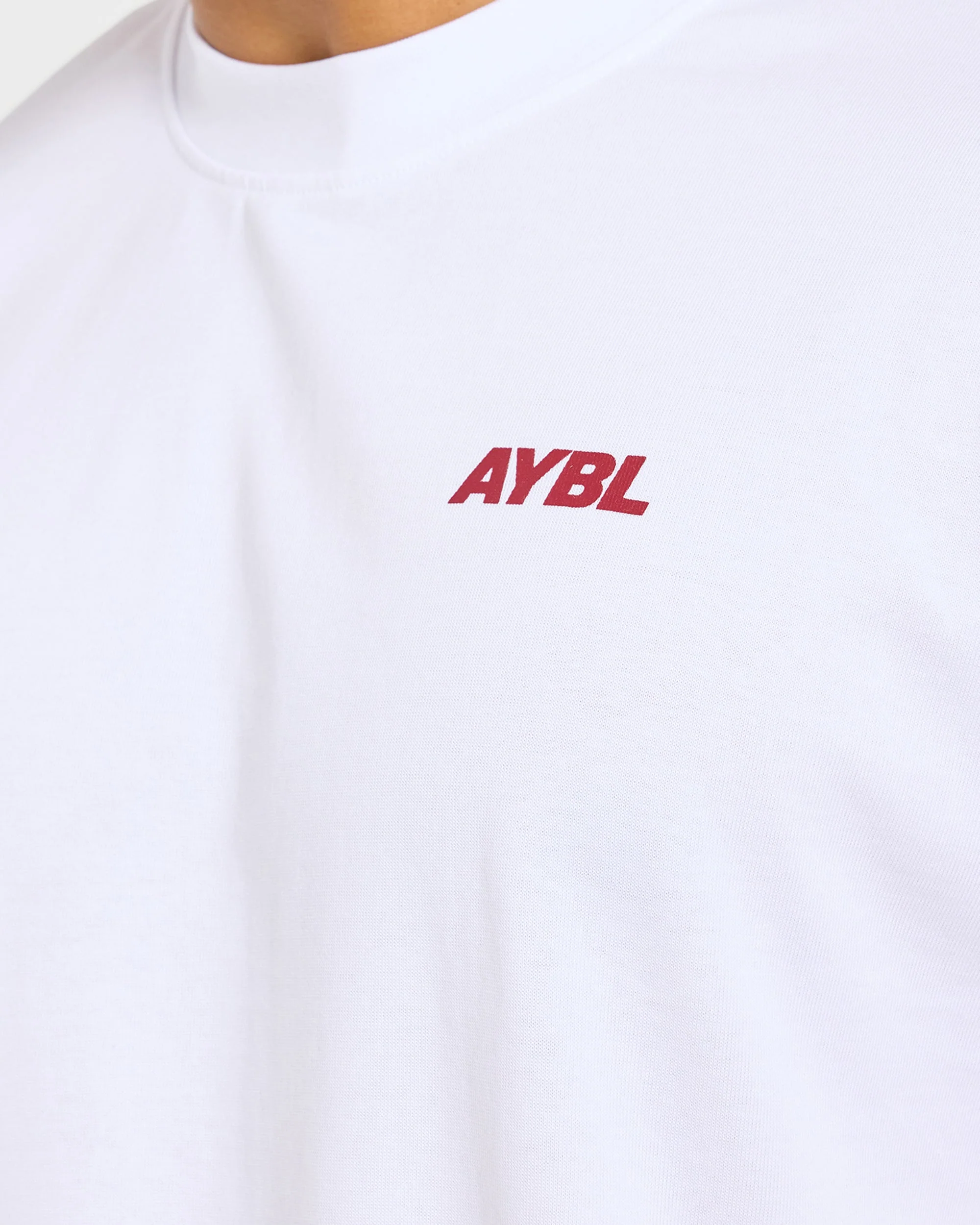 AYBL Sportswear 18 Oversized T Shirt - White/Red - Image 6