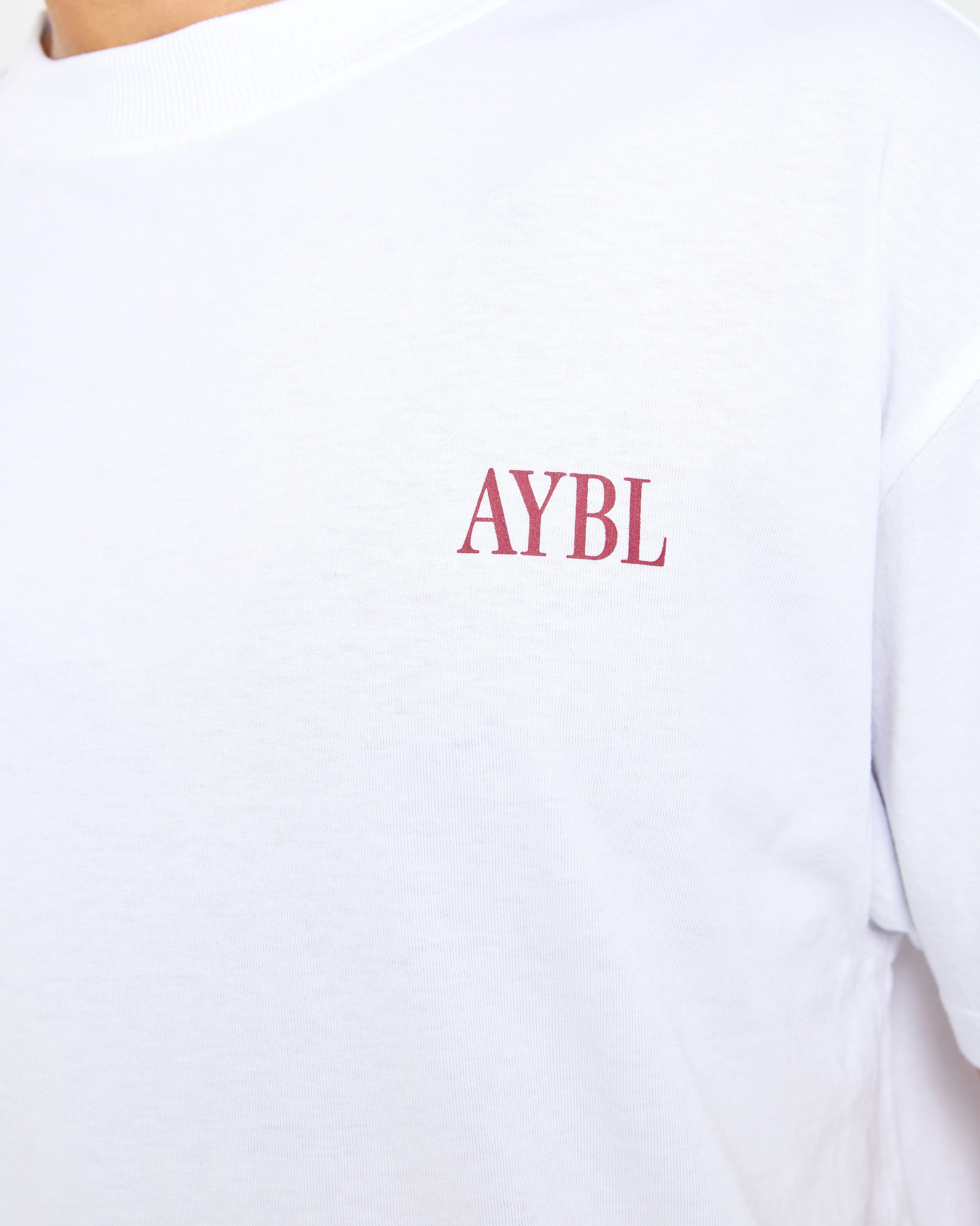 AYBL Strength Studio Oversized T Shirt - White - Image 5
