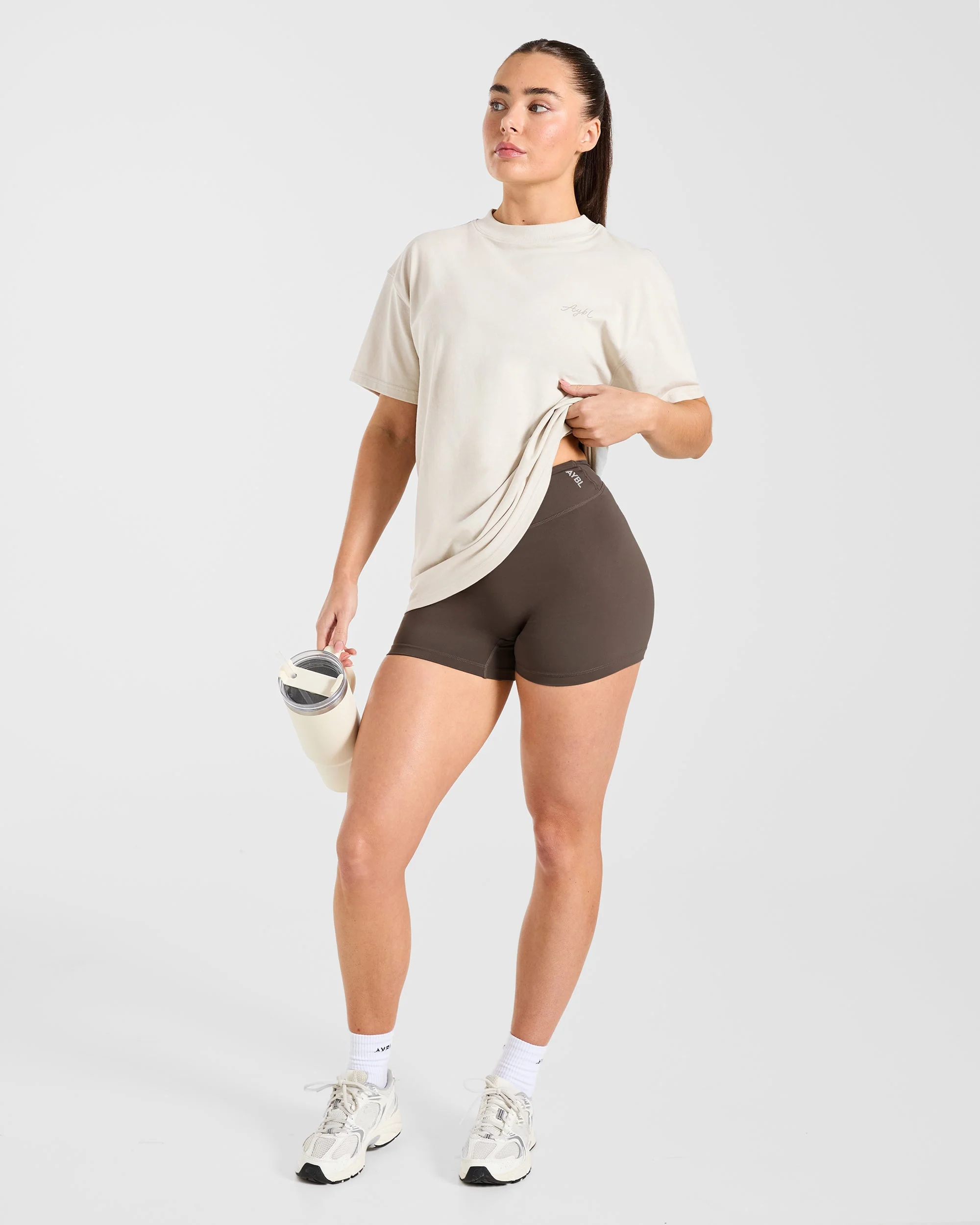 AYBL Studio Oversized T Shirt - Taupe Beige - Image 7