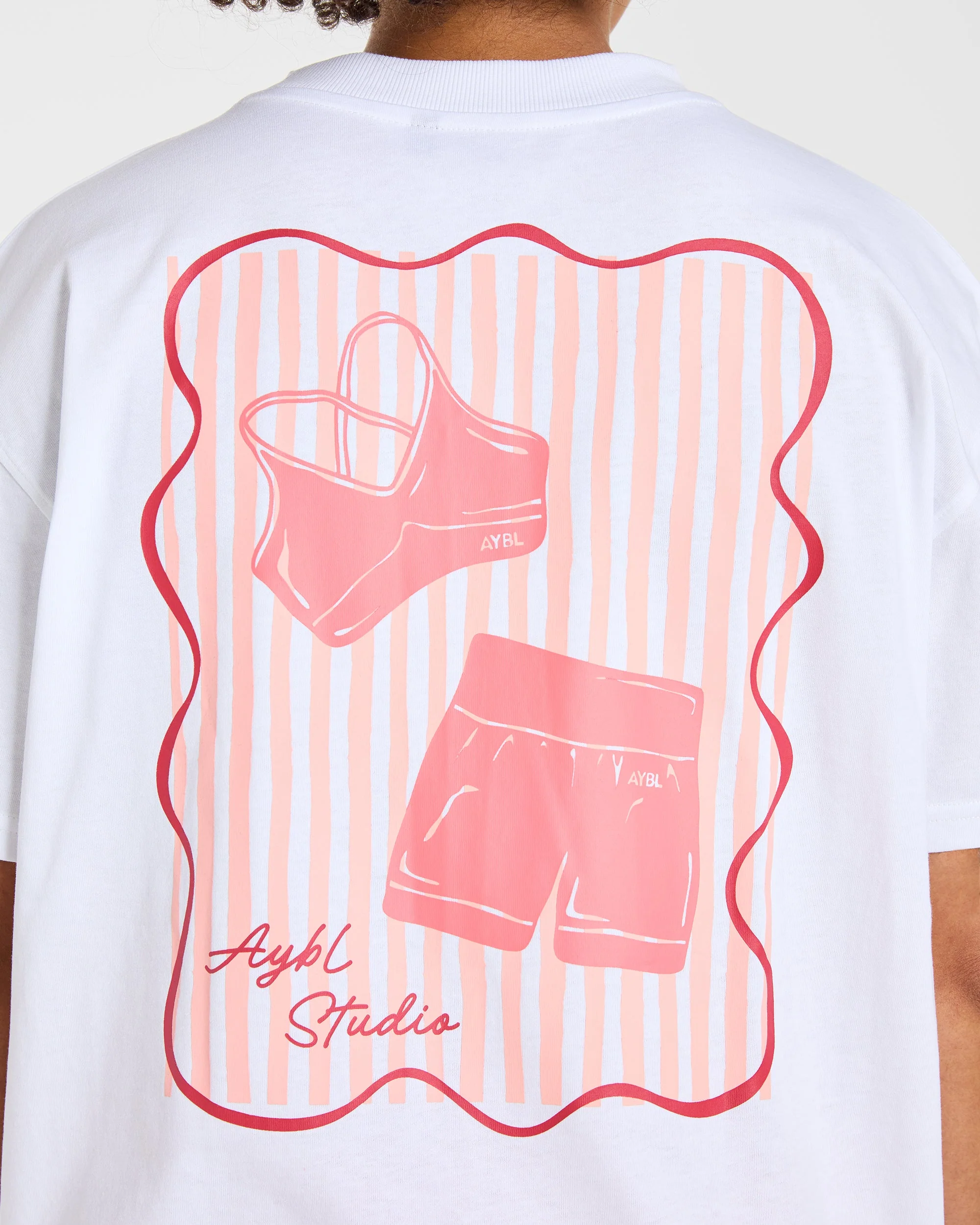 AYBL Studio Oversized T Shirt - White - Image 5
