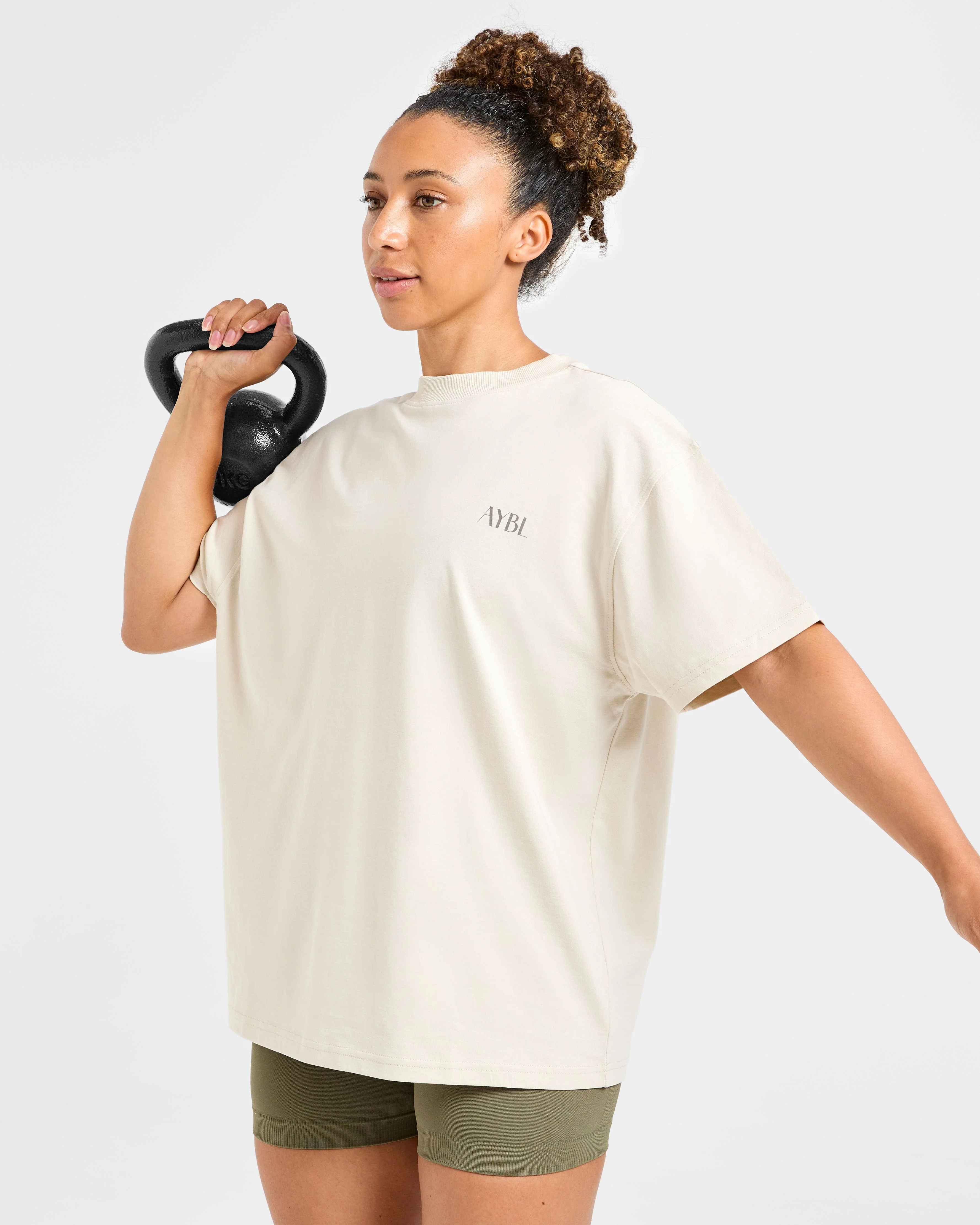 AYBL Wellness Oversized T Shirt - Beige - Image 8