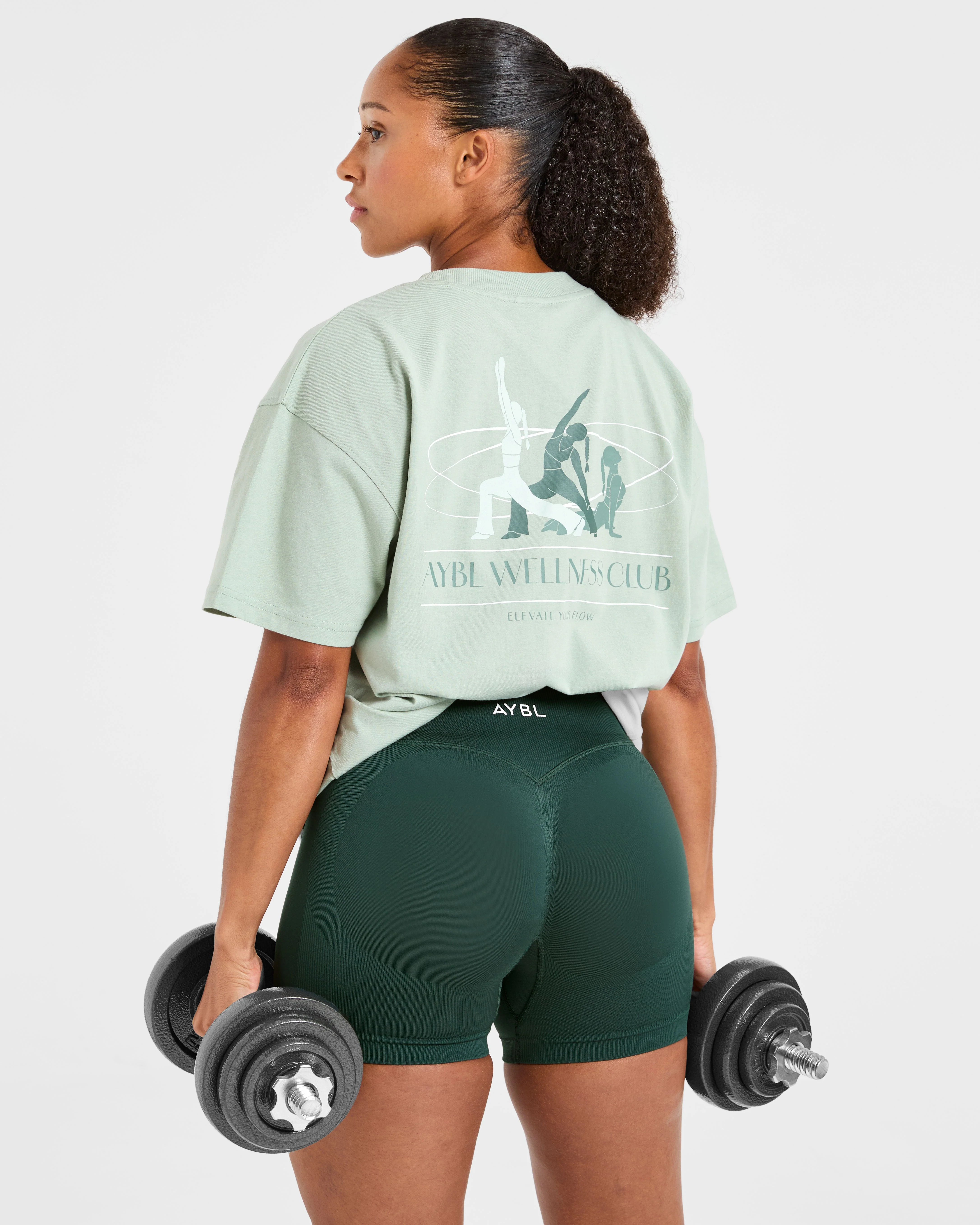AYBL Wellness Oversized T Shirt - Green - Image 8