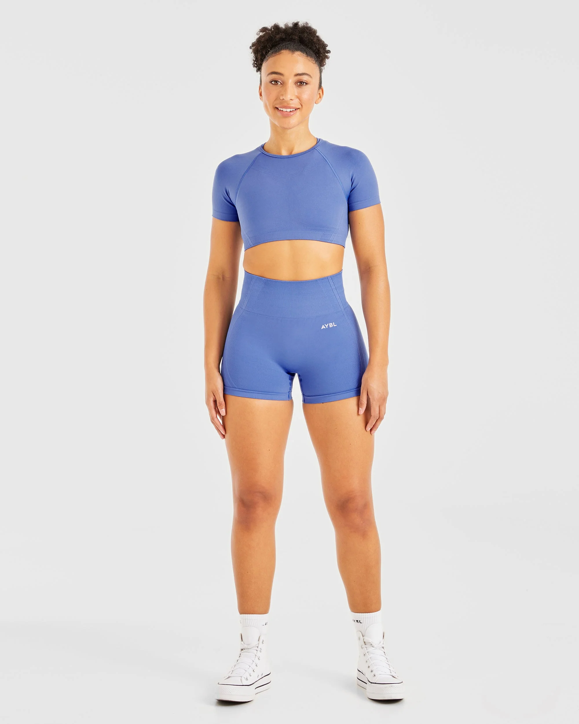 Balance V3 Seamless Crop Top - Bright Cobalt - Image 3