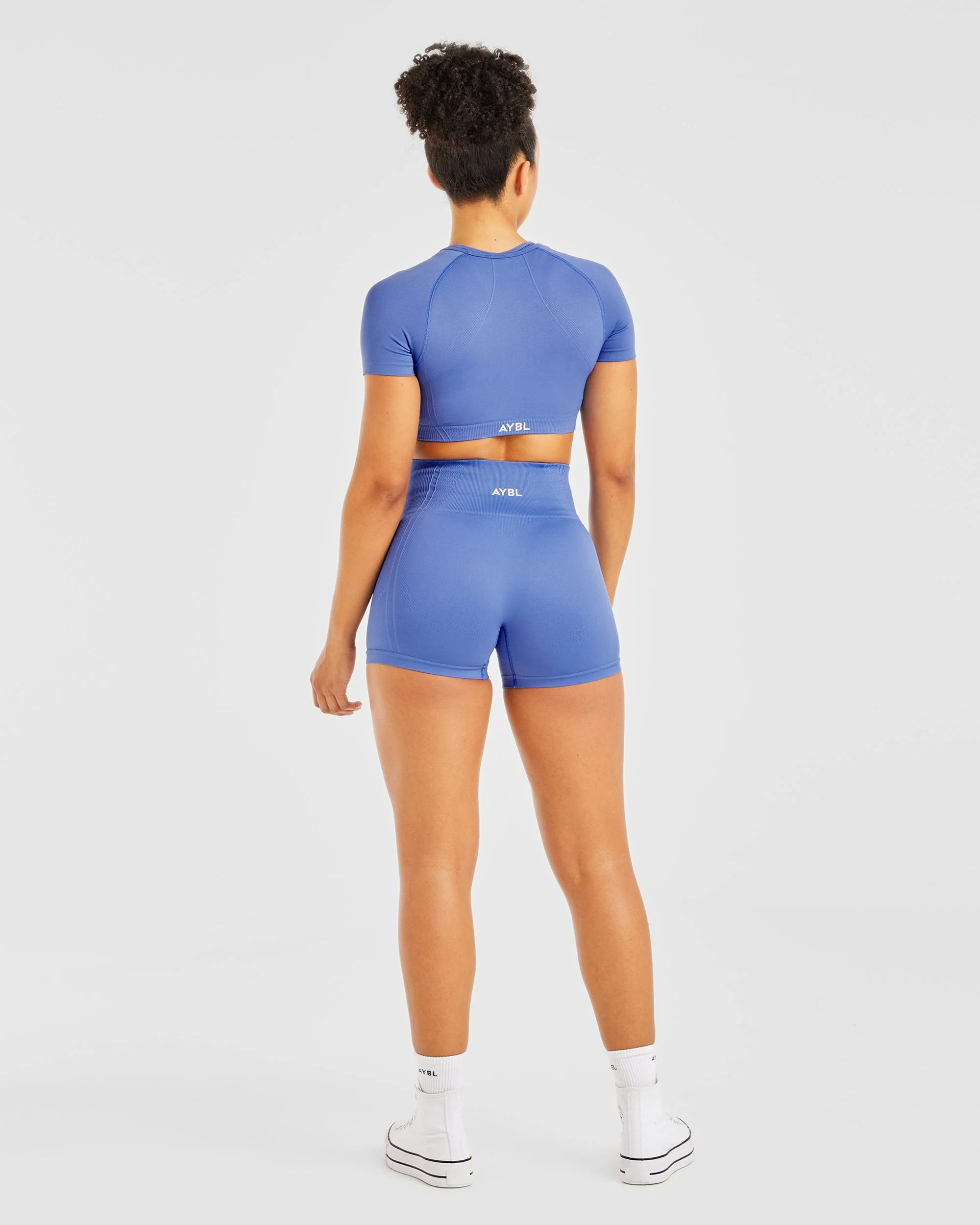 Balance V3 Seamless Crop Top - Bright Cobalt - Image 4