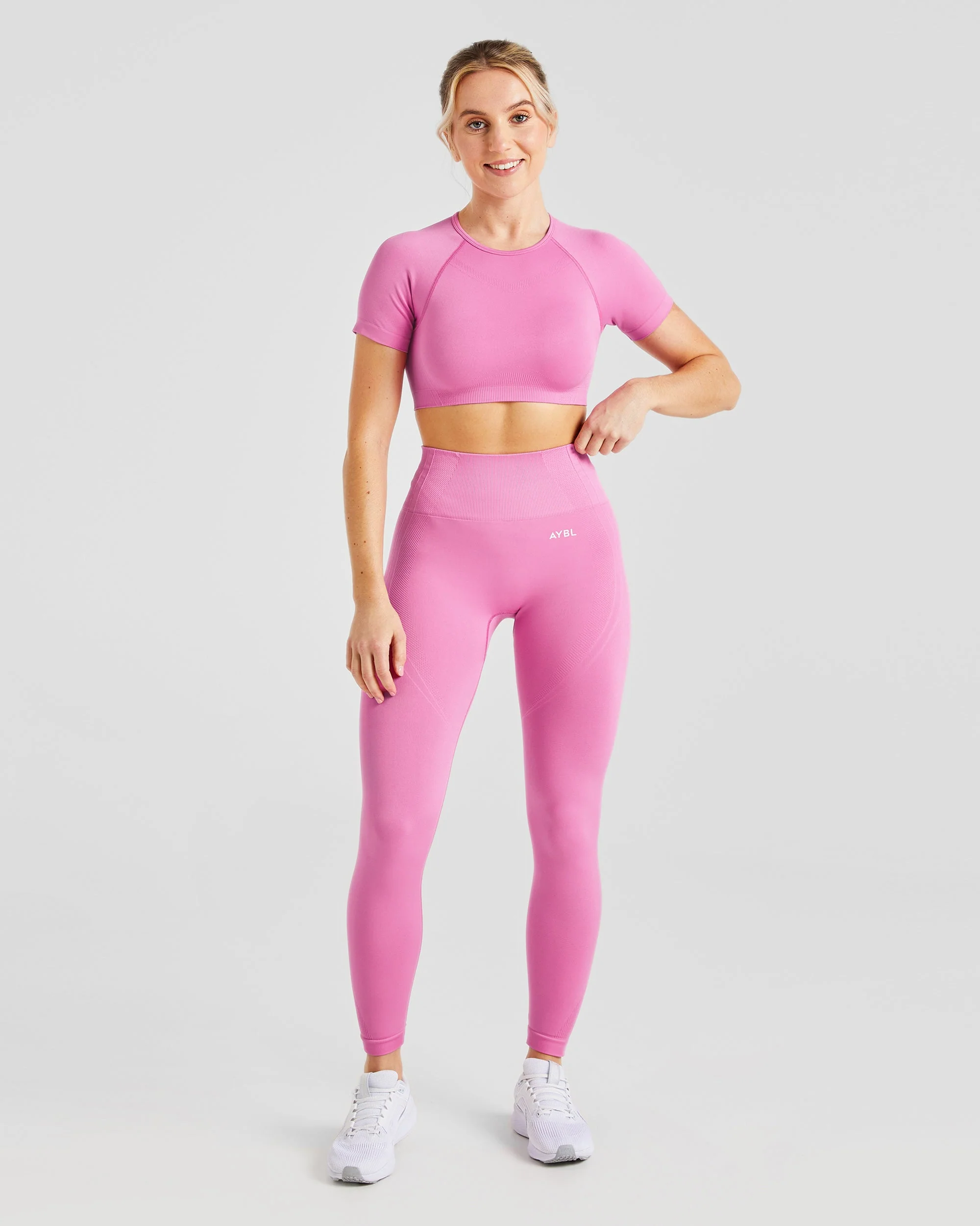 Balance V3 Seamless Crop Top - Bubblegum Pink - Image 3