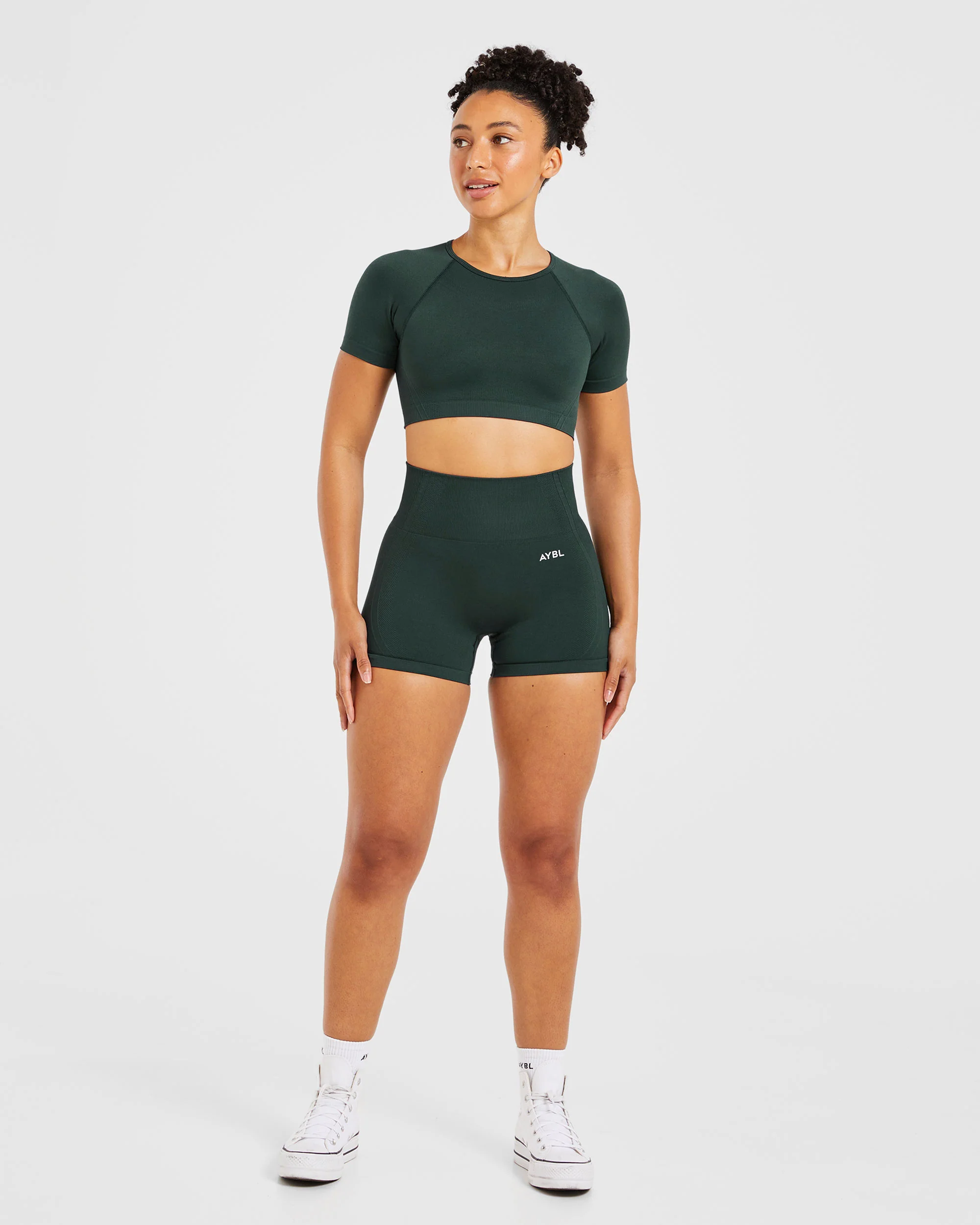 Balance V3 Seamless Crop Top - Dark Green - Image 3
