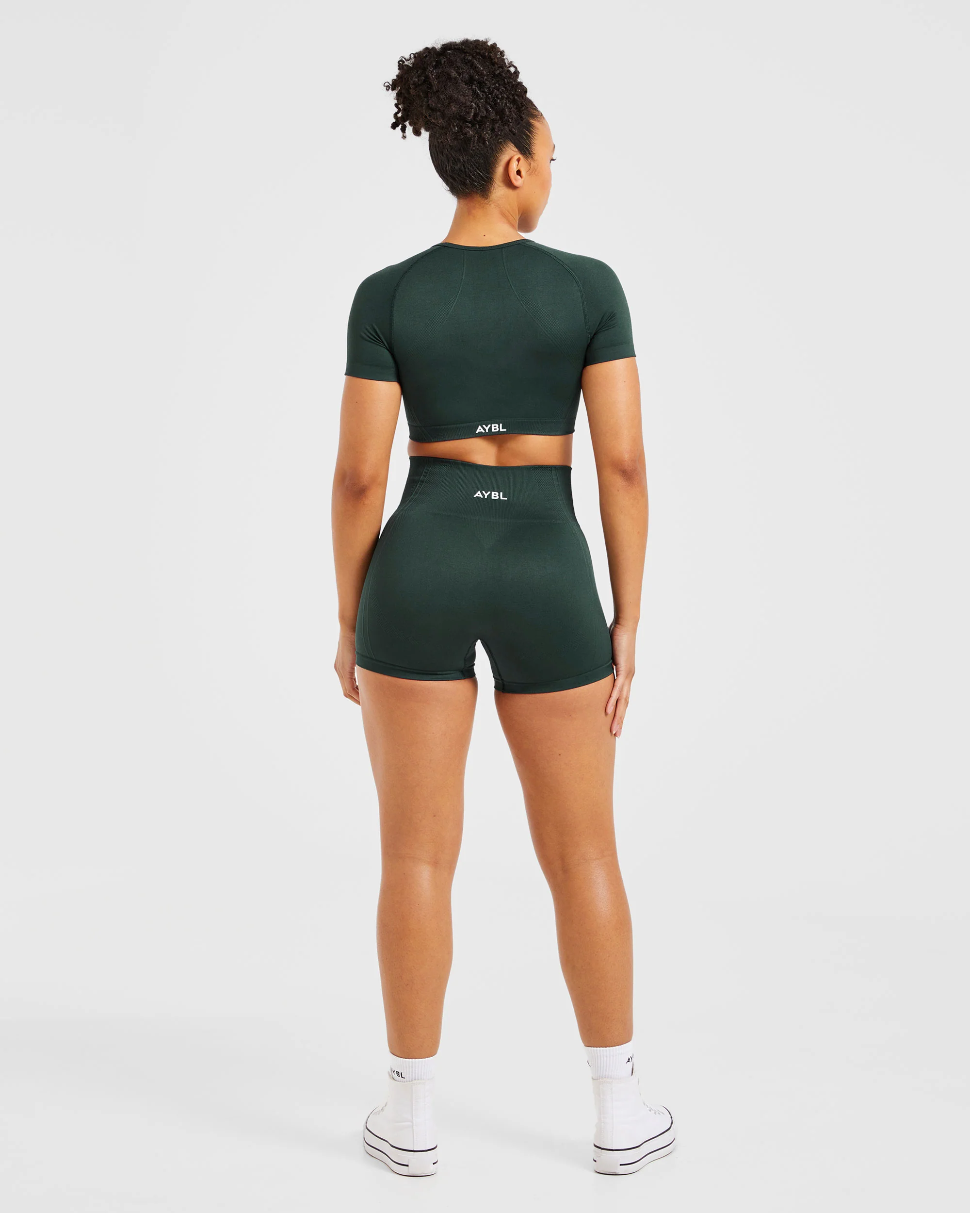 Balance V3 Seamless Crop Top - Dark Green - Image 4
