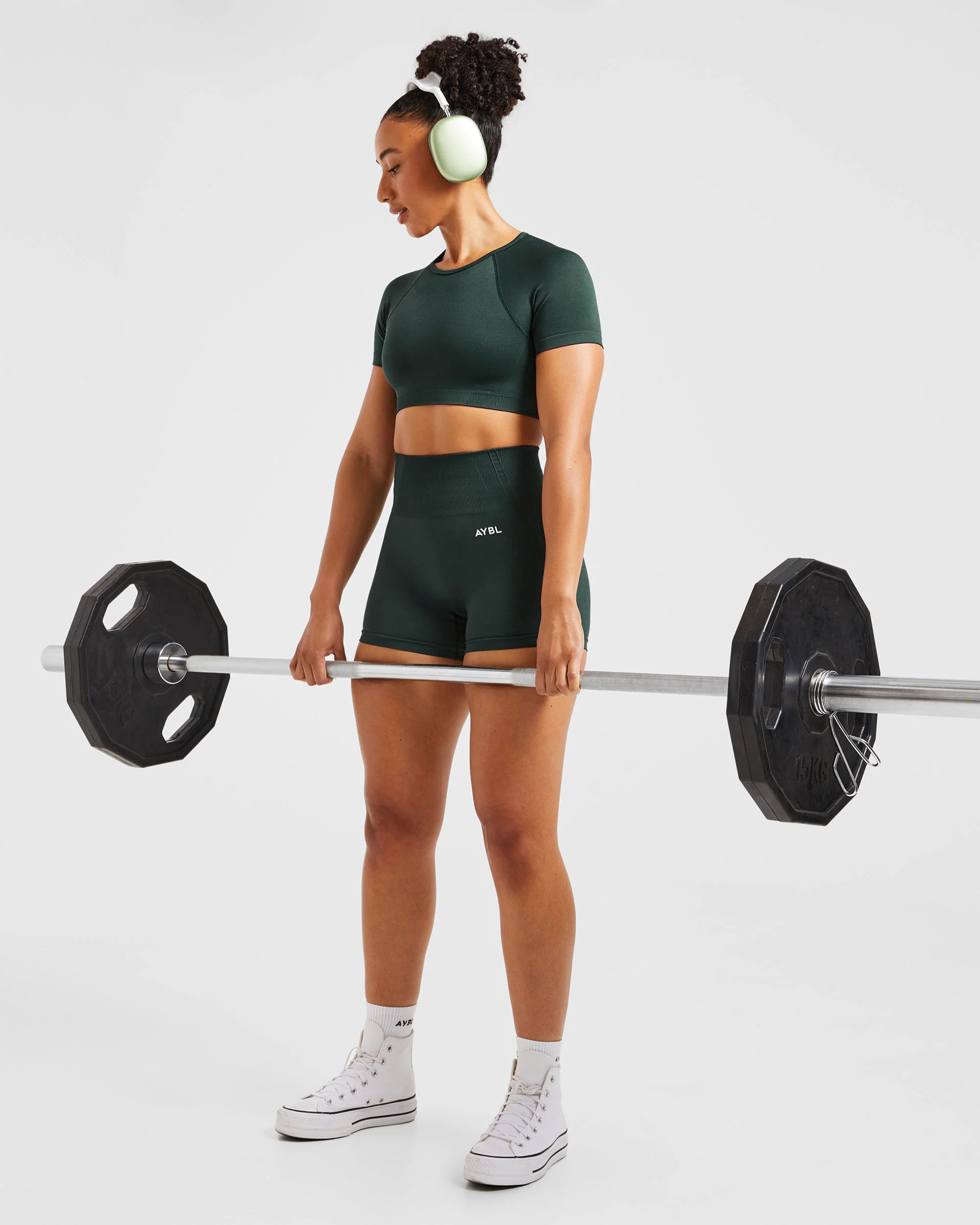 Balance V3 Seamless Crop Top - Dark Green - Image 7
