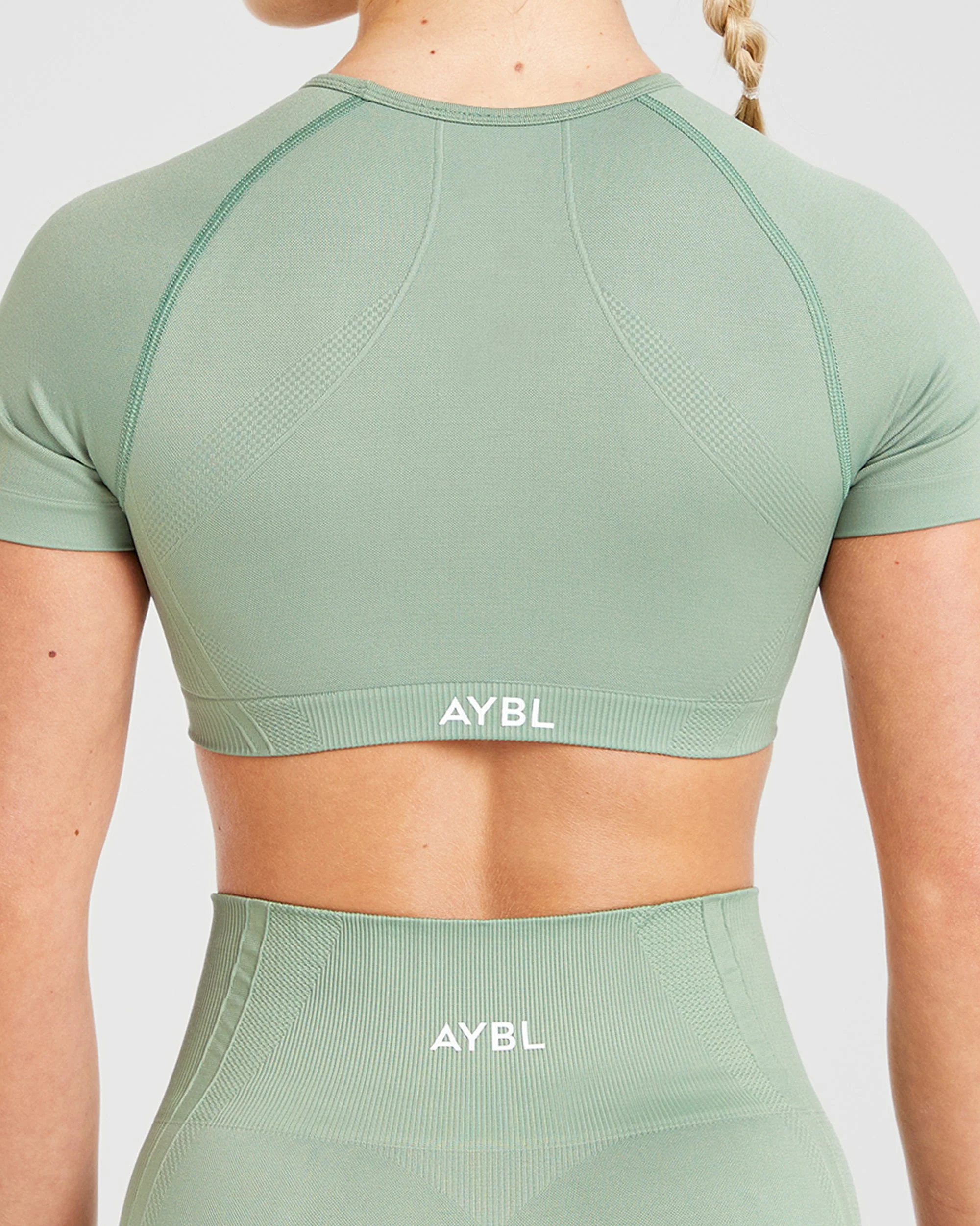 Balance V3 Seamless Crop Top - Grove Green - Image 6