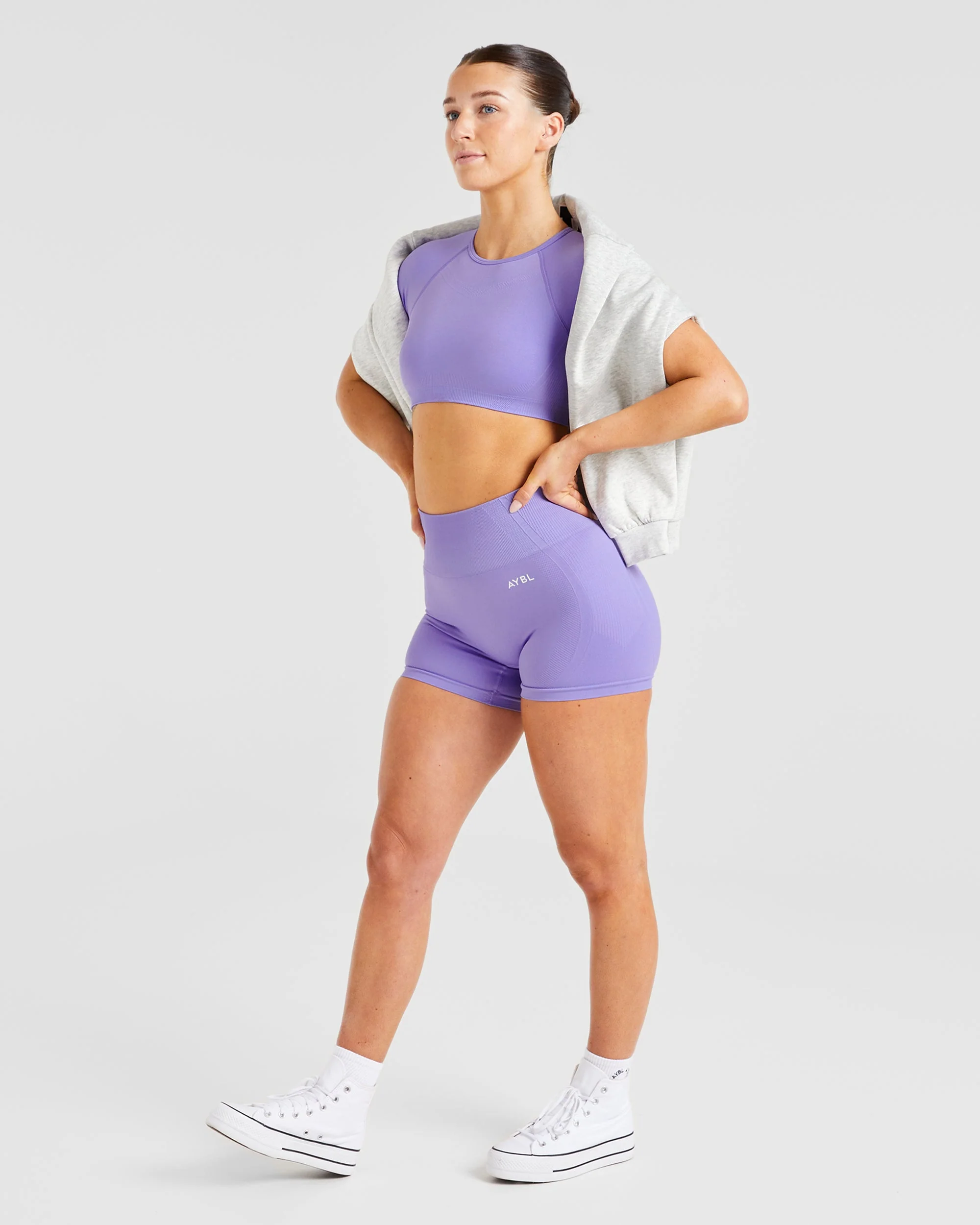Balance V3 Seamless Crop Top - Lavender Purple - Image 8