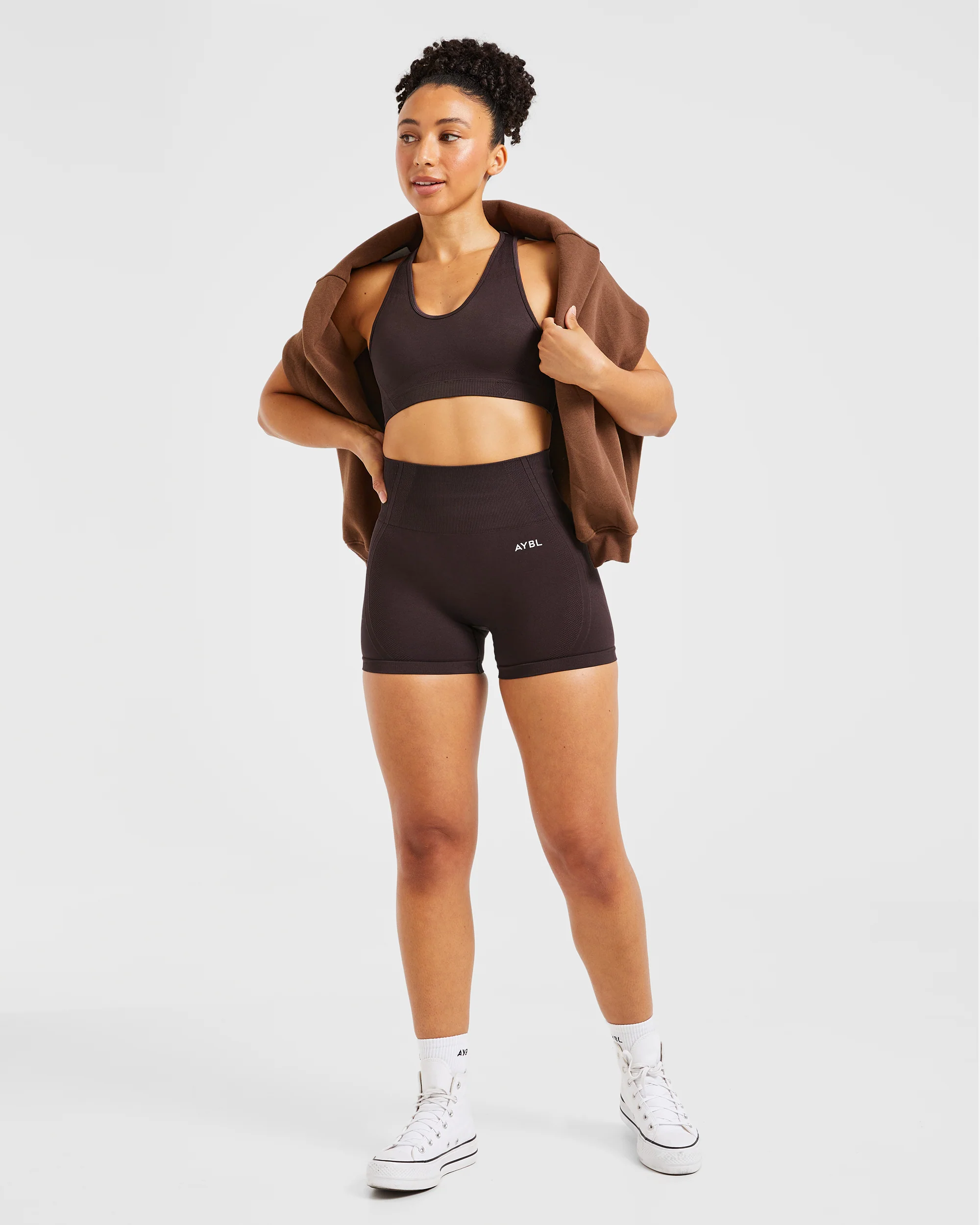 Balance V3 Seamless Shorts - Dark Brown - Image 8