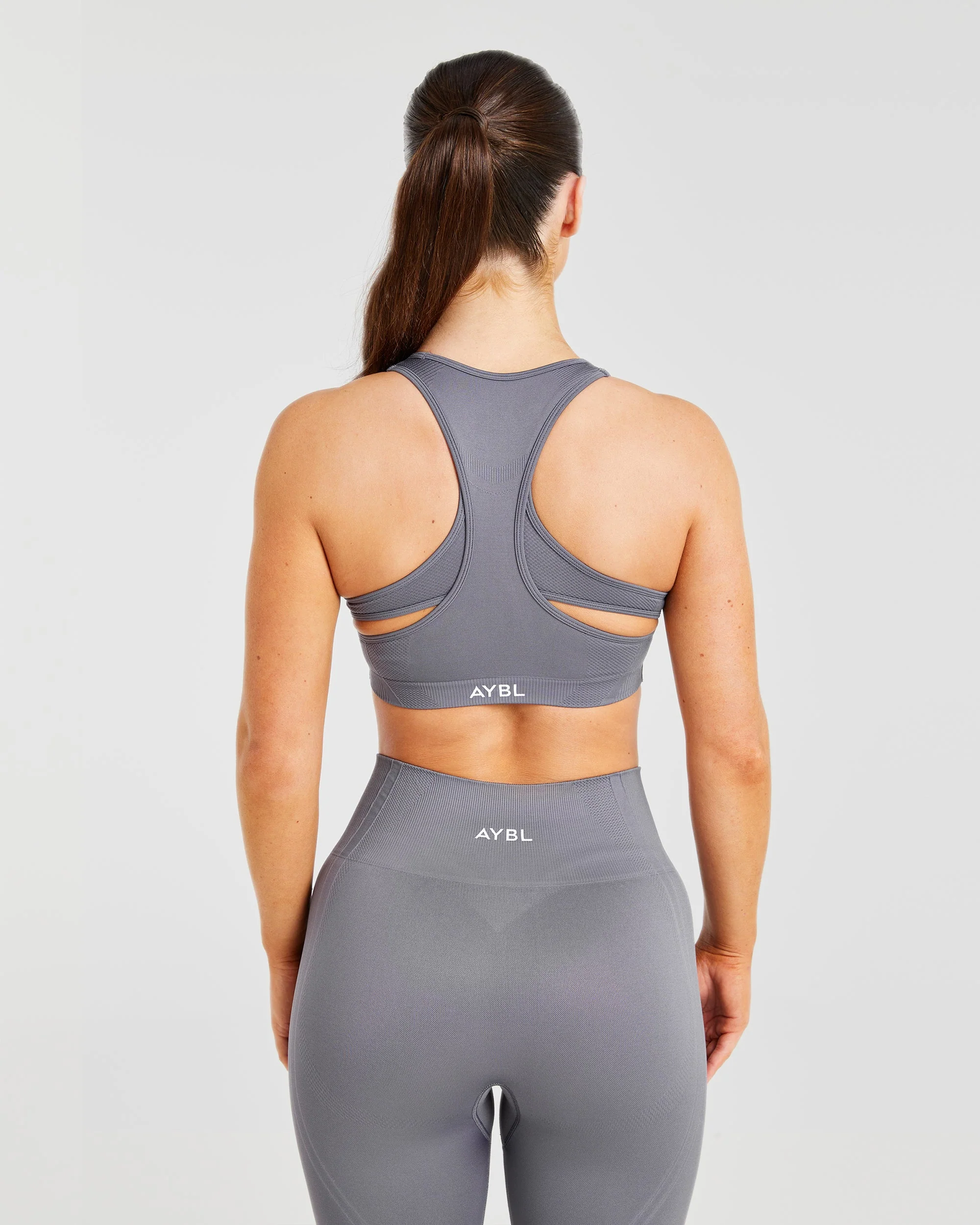 Balance V3 Seamless Sports Bra - Charcoal Grey - Image 2
