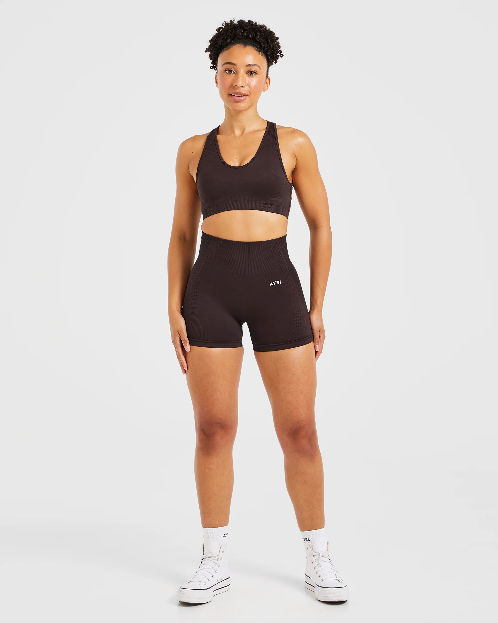 Balance V3 Seamless Sports Bra - Dark Brown - Image 3