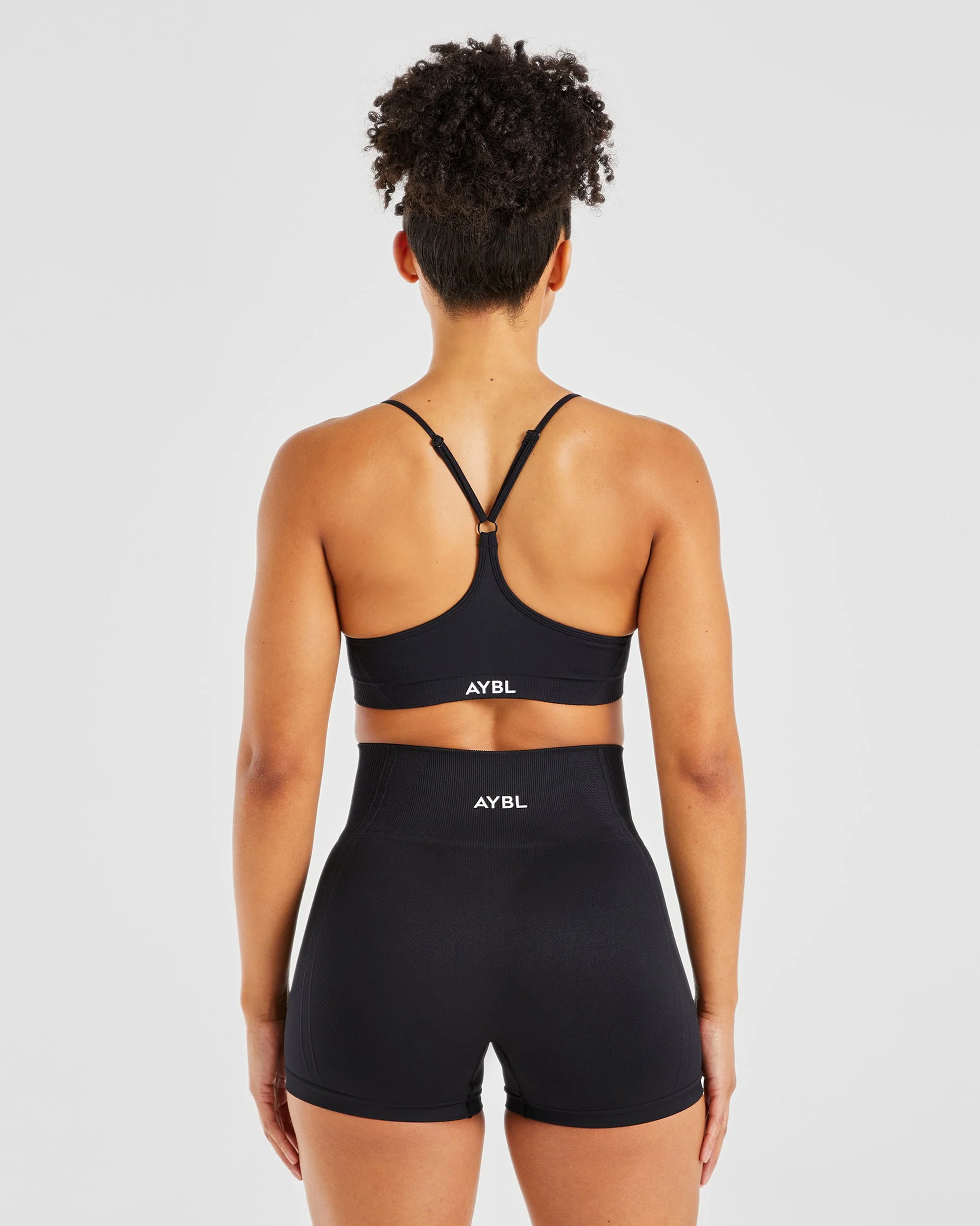 Balance V3 Seamless Strappy Sports Bra - Black - Image 2