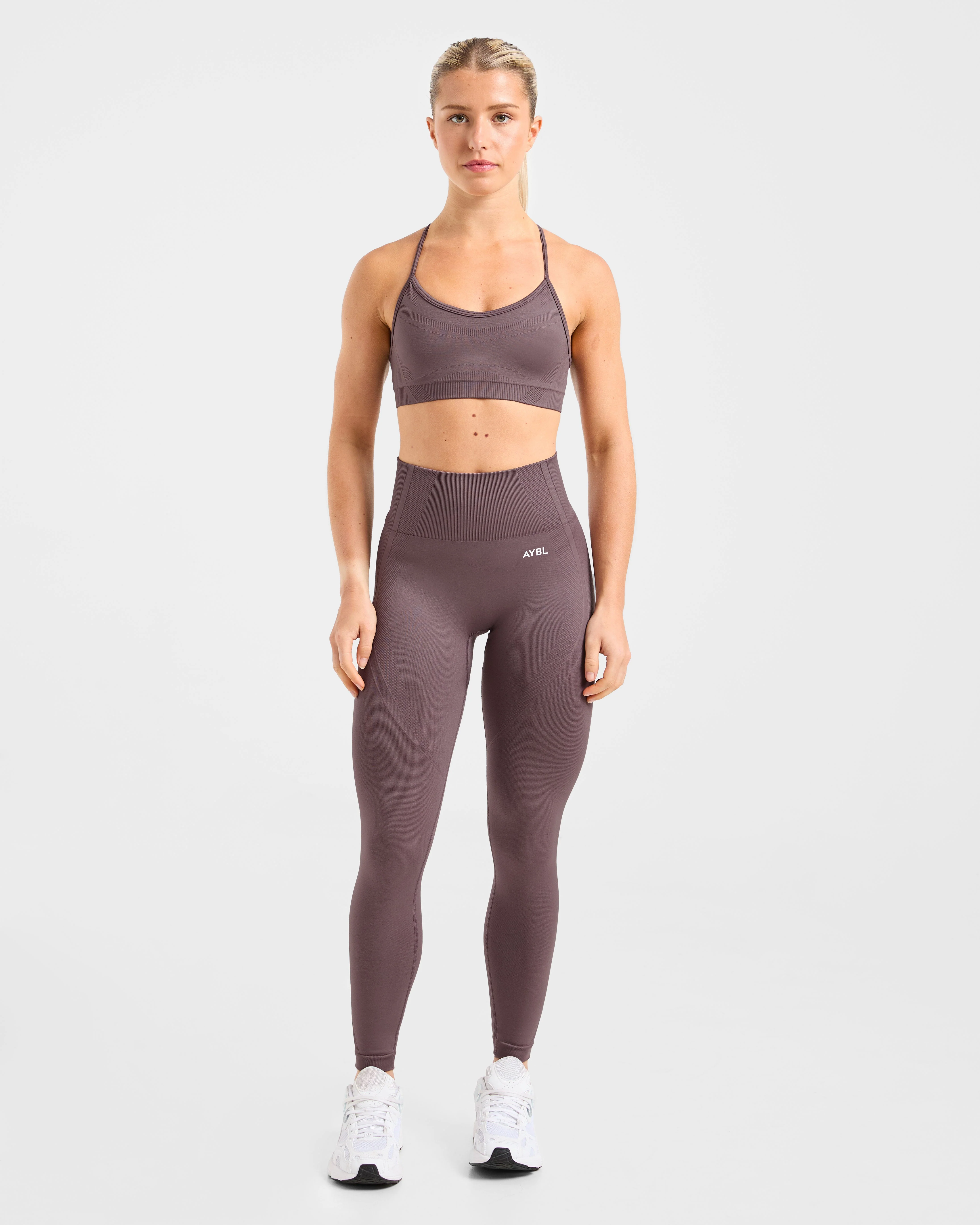 Balance V3 Seamless Strappy Sports Bra - Coffee Bean - Image 3