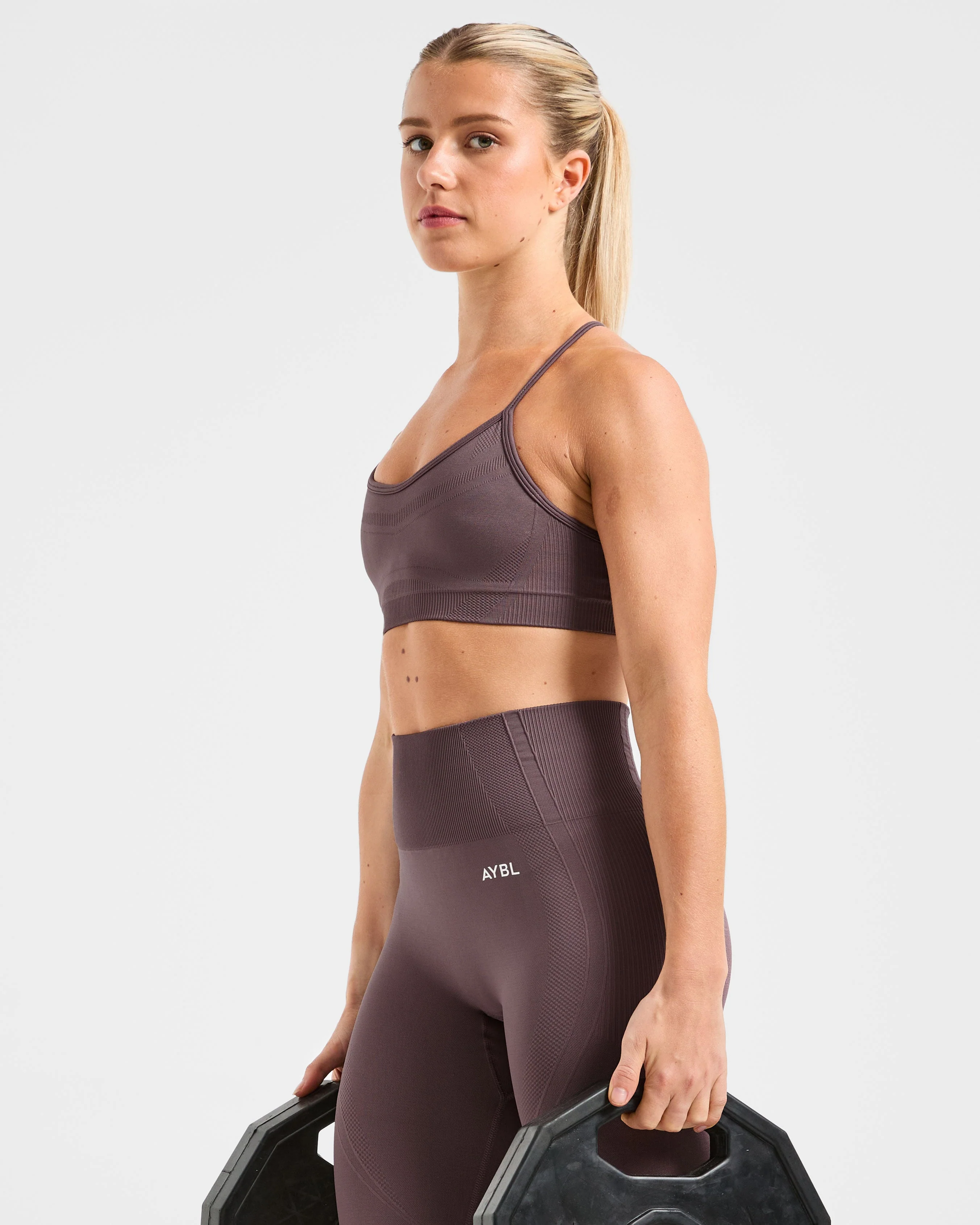 Balance V3 Seamless Strappy Sports Bra - Coffee Bean - Image 7