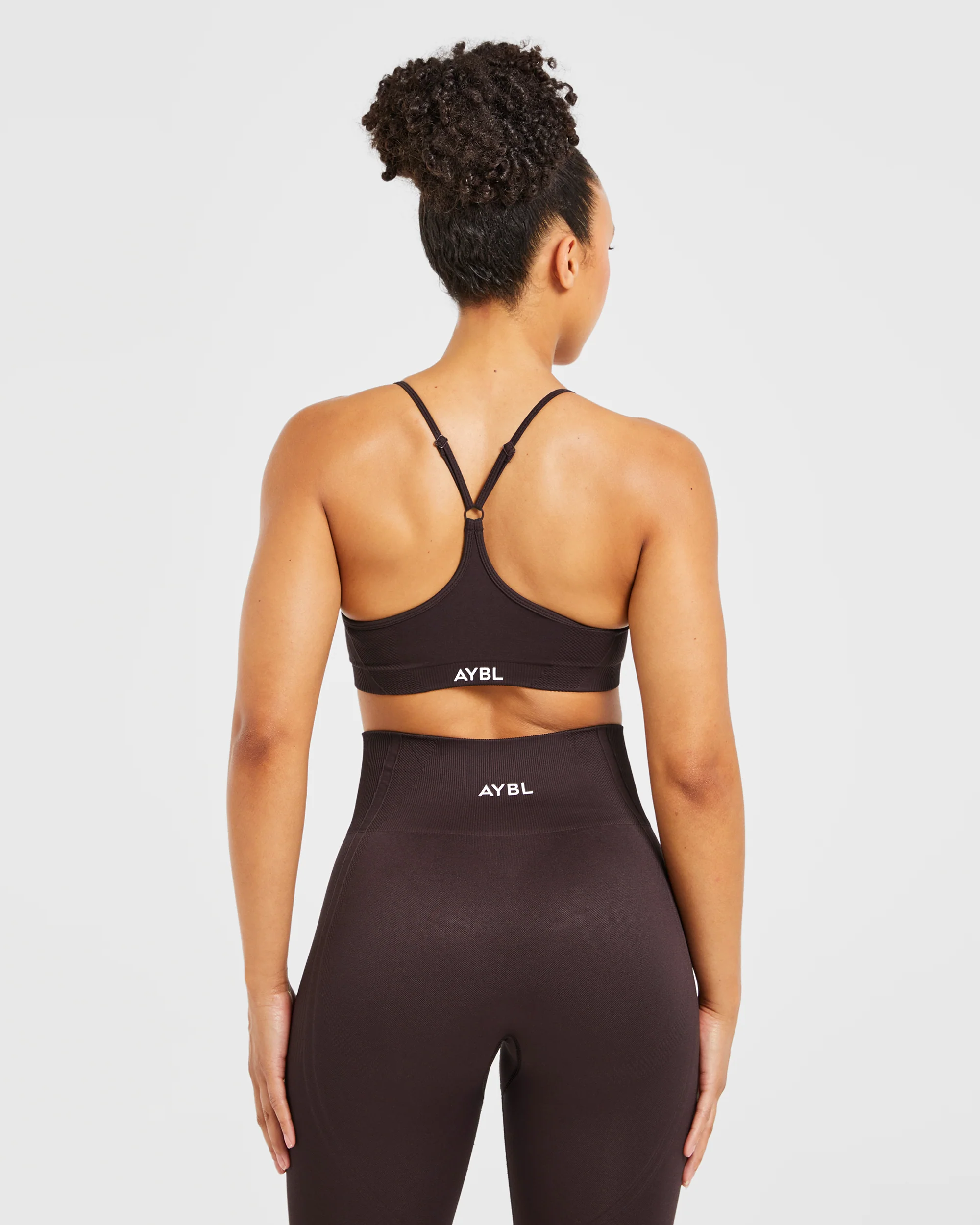 Balance V3 Seamless Strappy Sports Bra - Dark Brown - Image 2