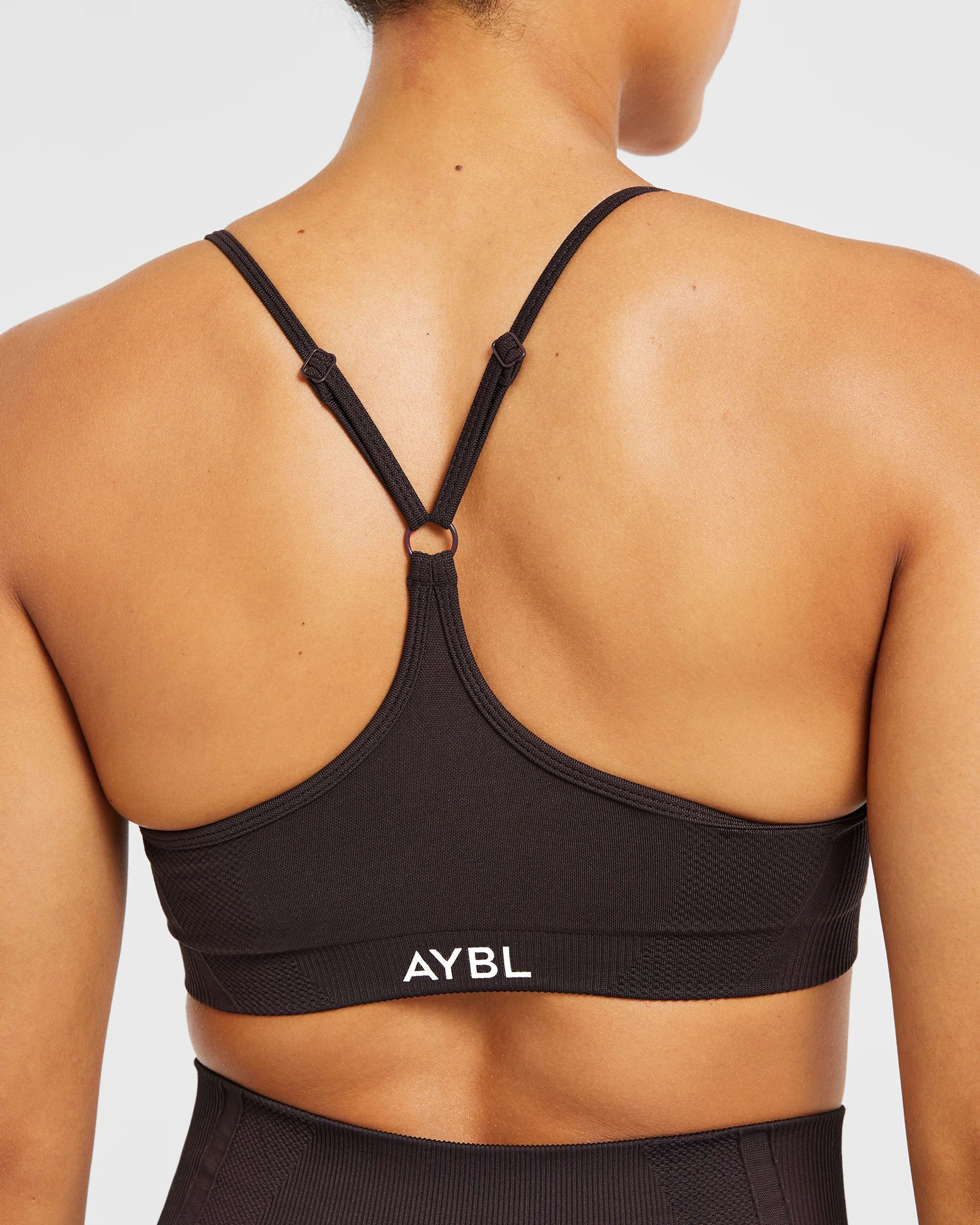 Balance V3 Seamless Strappy Sports Bra - Dark Brown - Image 6