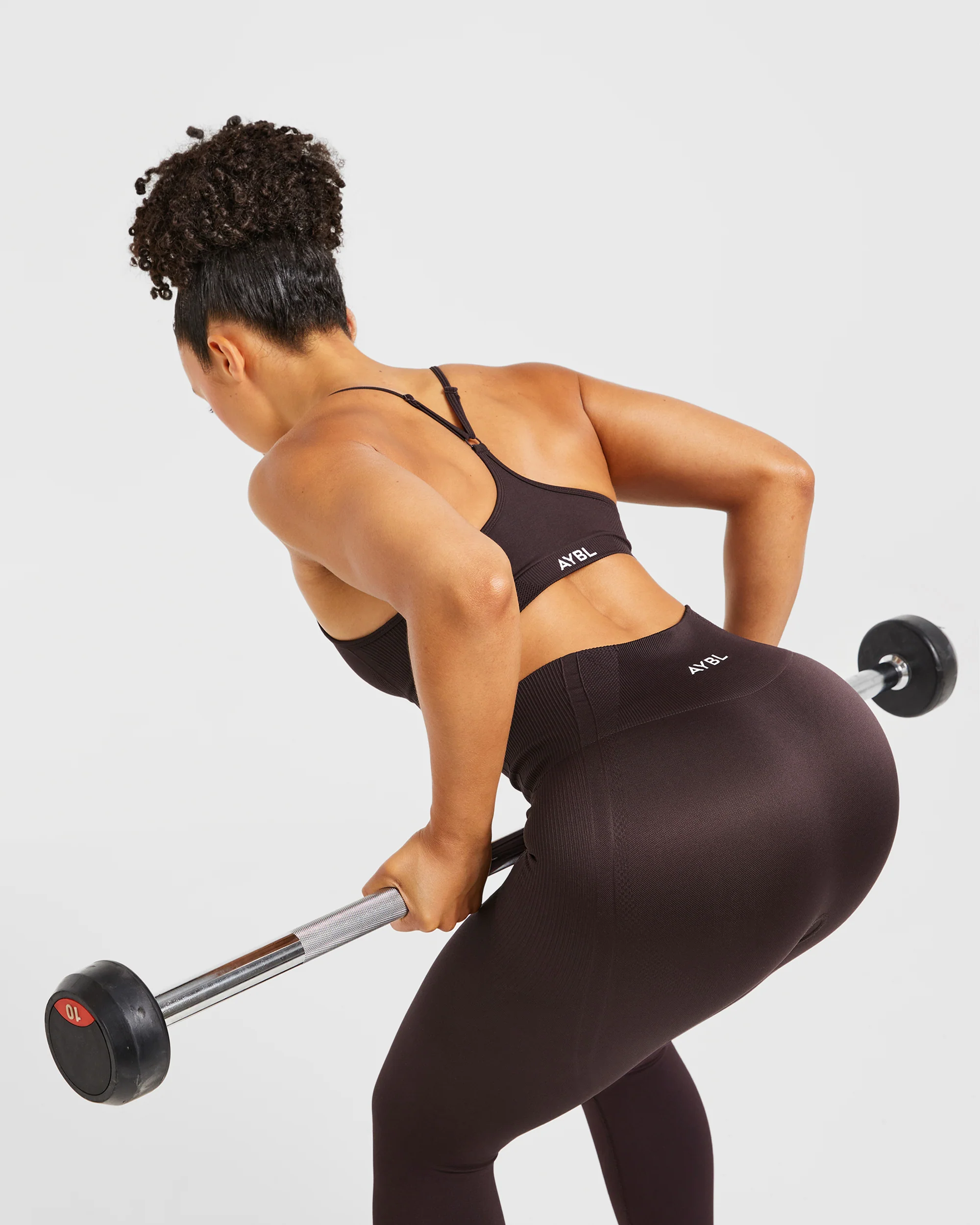 Balance V3 Seamless Strappy Sports Bra - Dark Brown - Image 8
