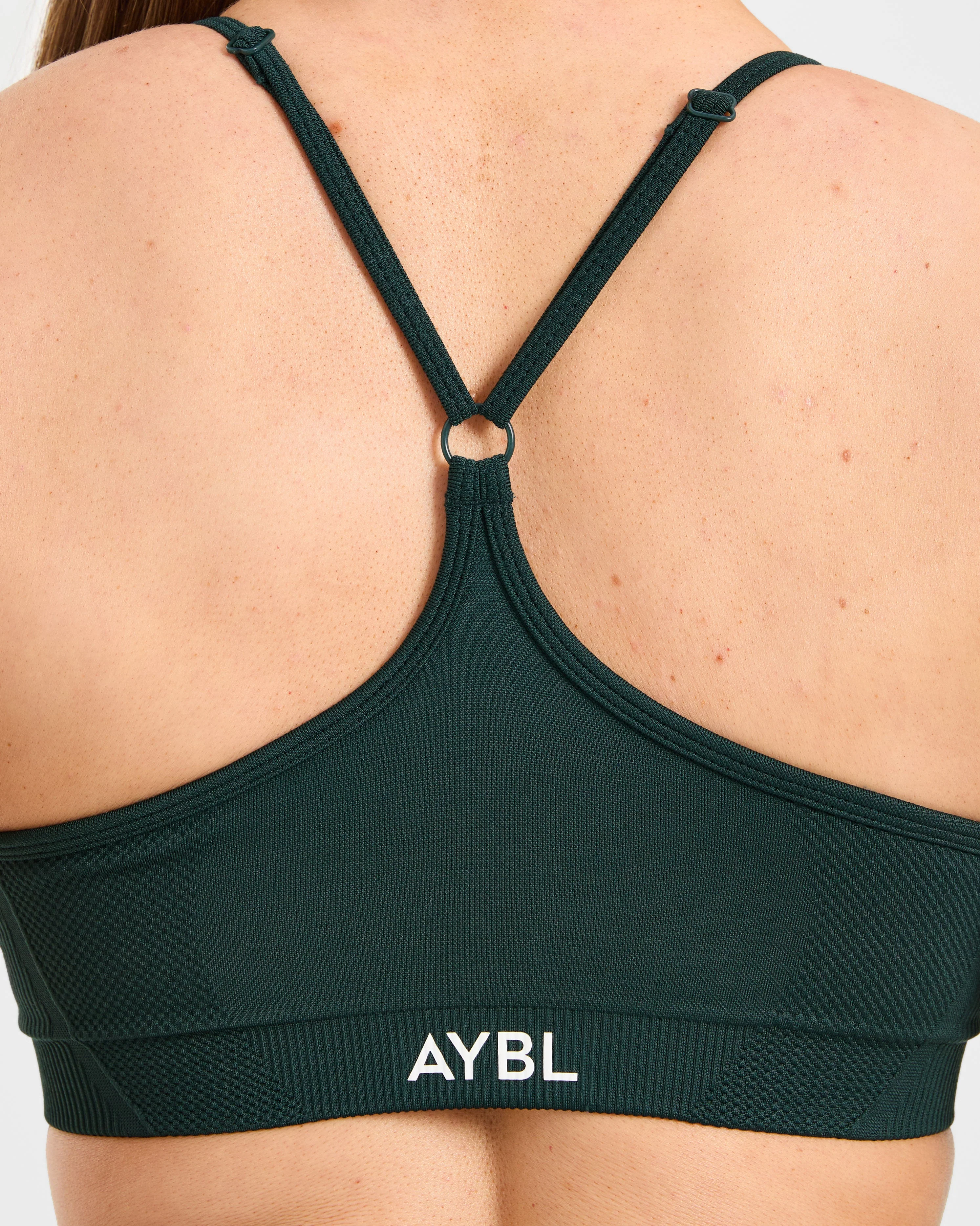 Balance V3 Seamless Strappy Sports Bra - Dark Green - Image 6