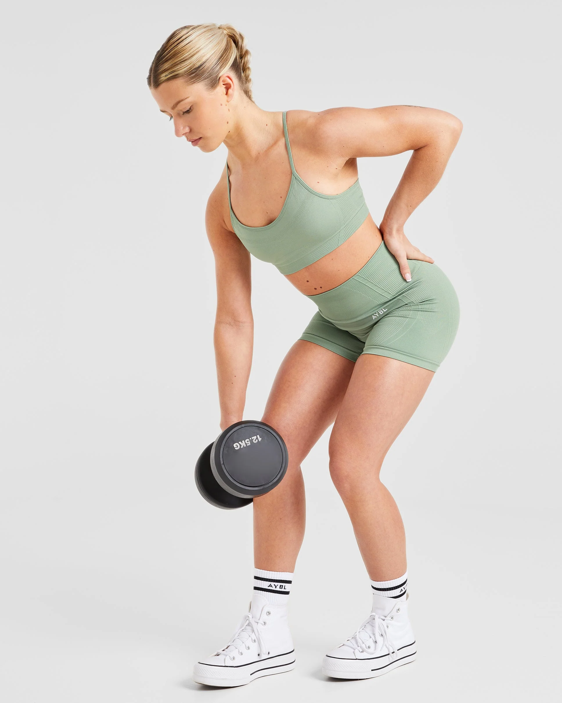 Balance V3 Seamless Strappy Sports Bra - Grove Green - Image 7