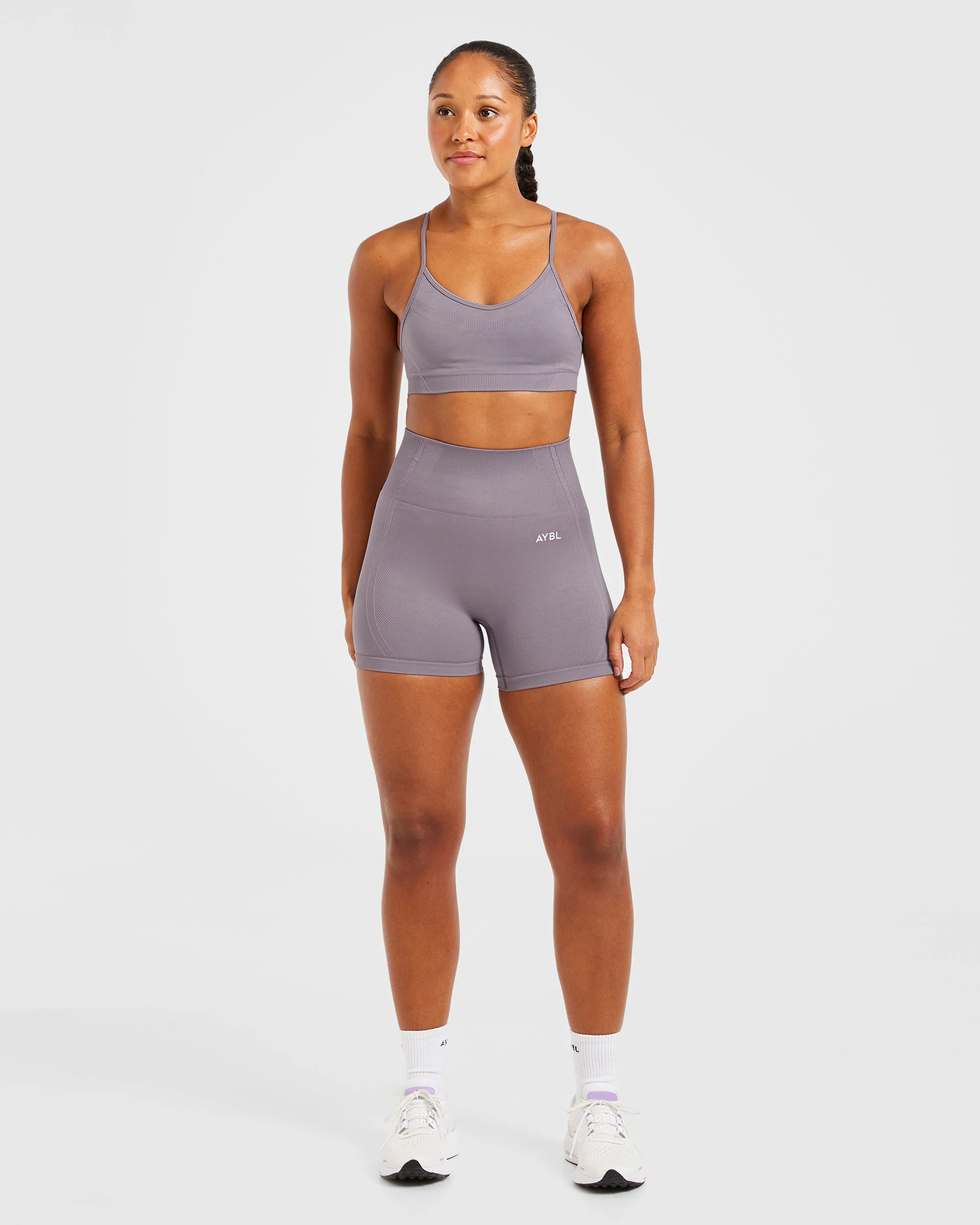 Balance V3 Seamless Strappy Sports Bra - Mauve - Image 3