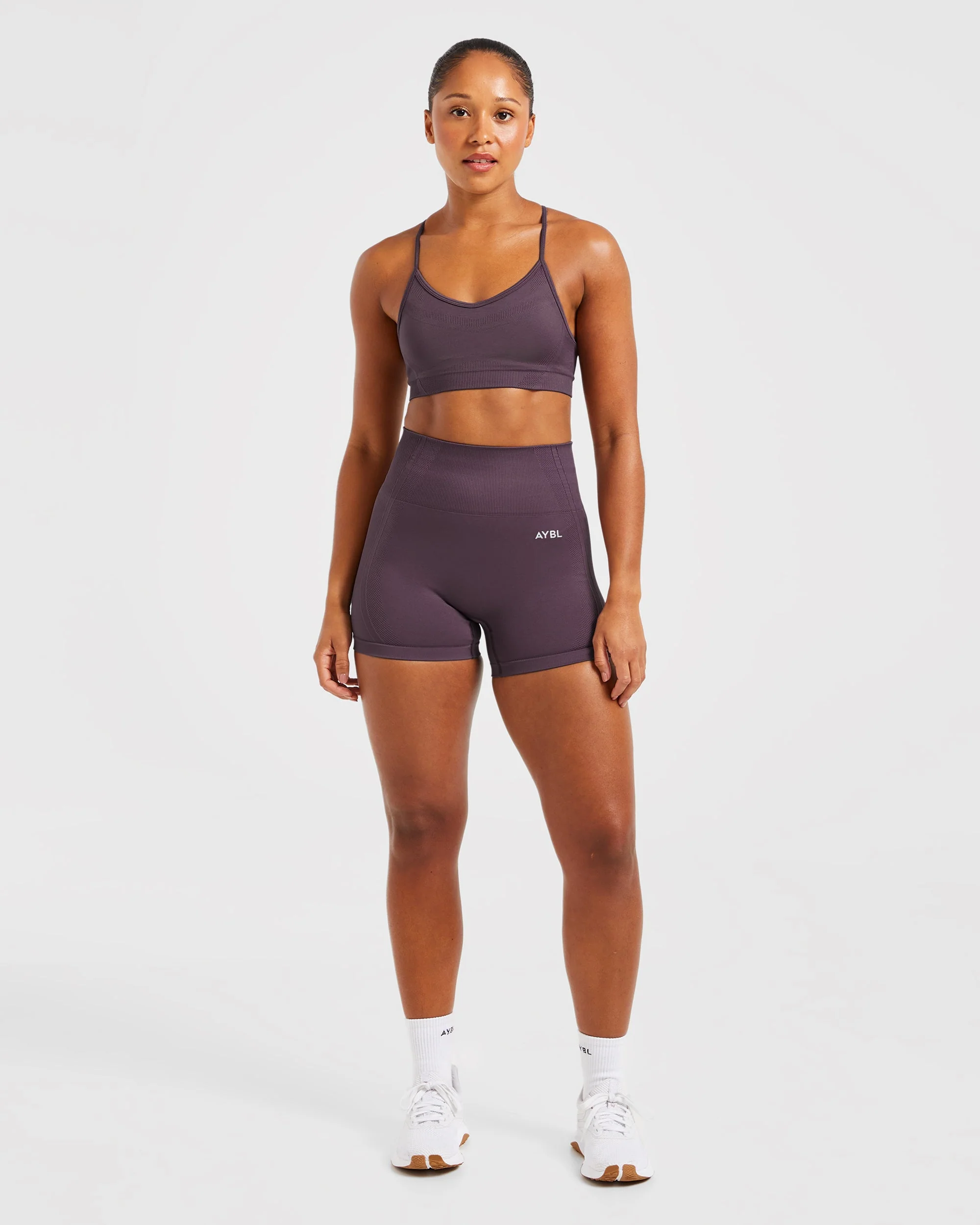 Balance V3 Seamless Strappy Sports Bra - Purple - Image 3