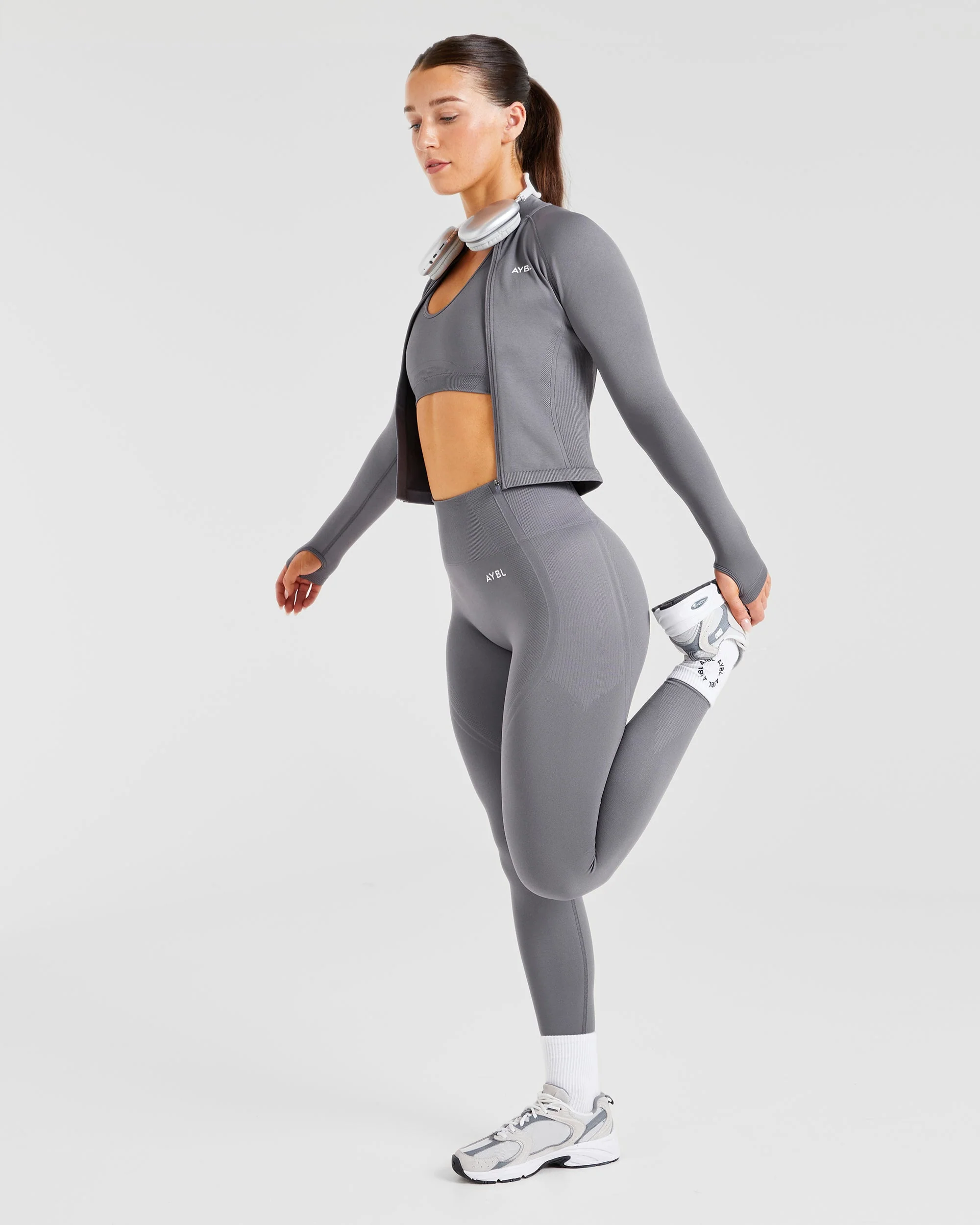 Balance V3 Seamless Zip Jacket - Charcoal Grey - Image 7