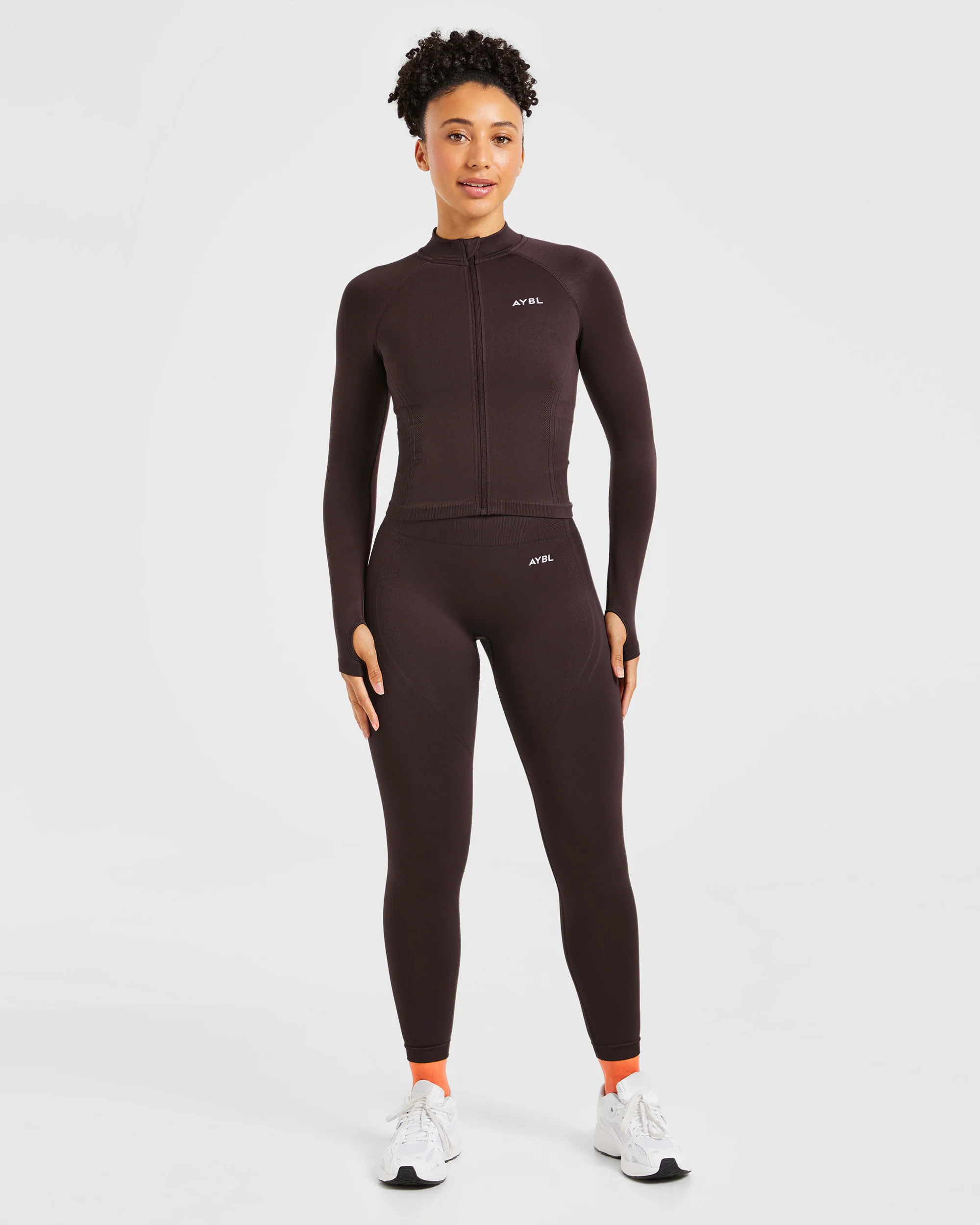 Balance V3 Seamless Zip Jacket - Dark Brown - Image 3