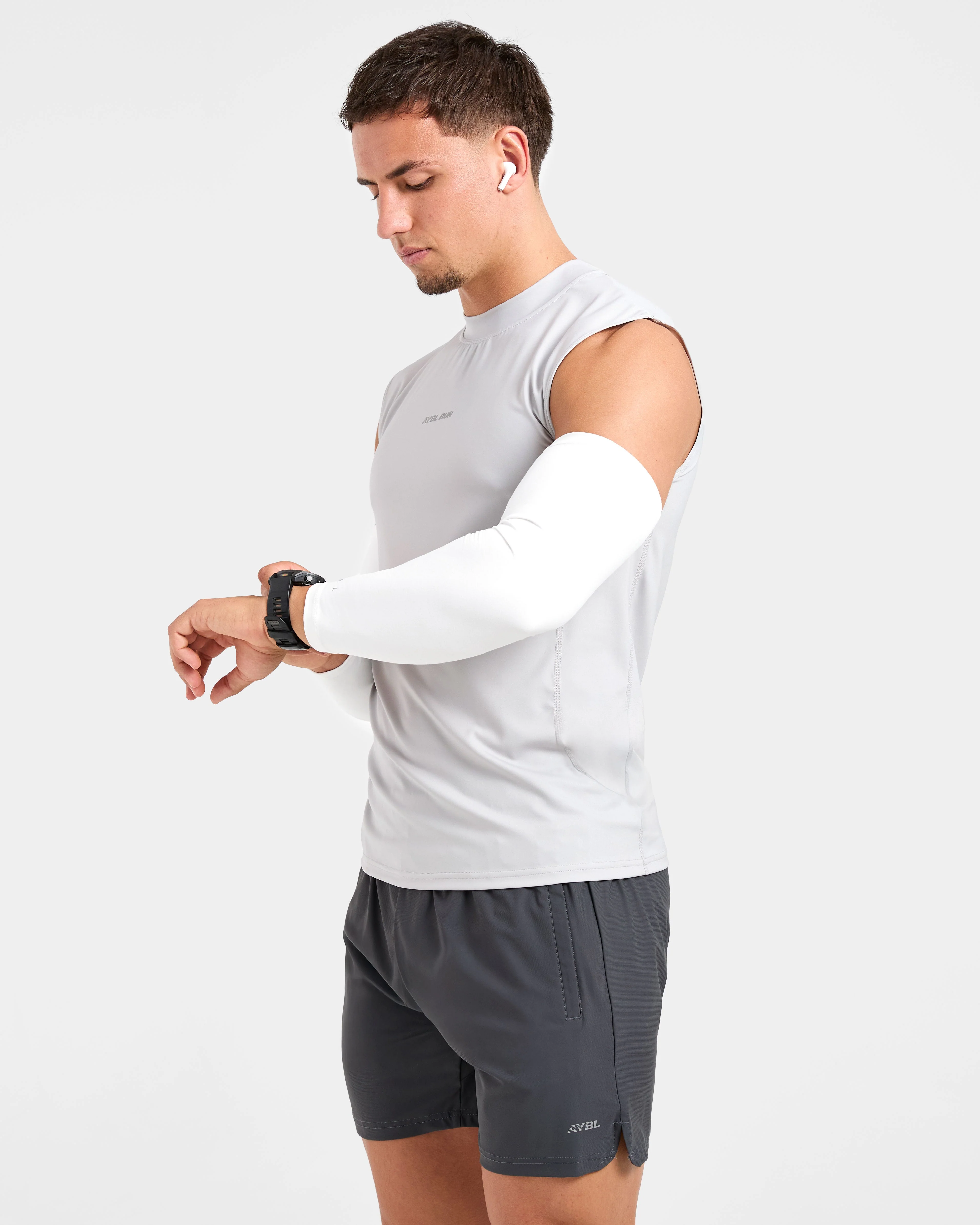Base Layer Arm Sleeves - White - Image 7