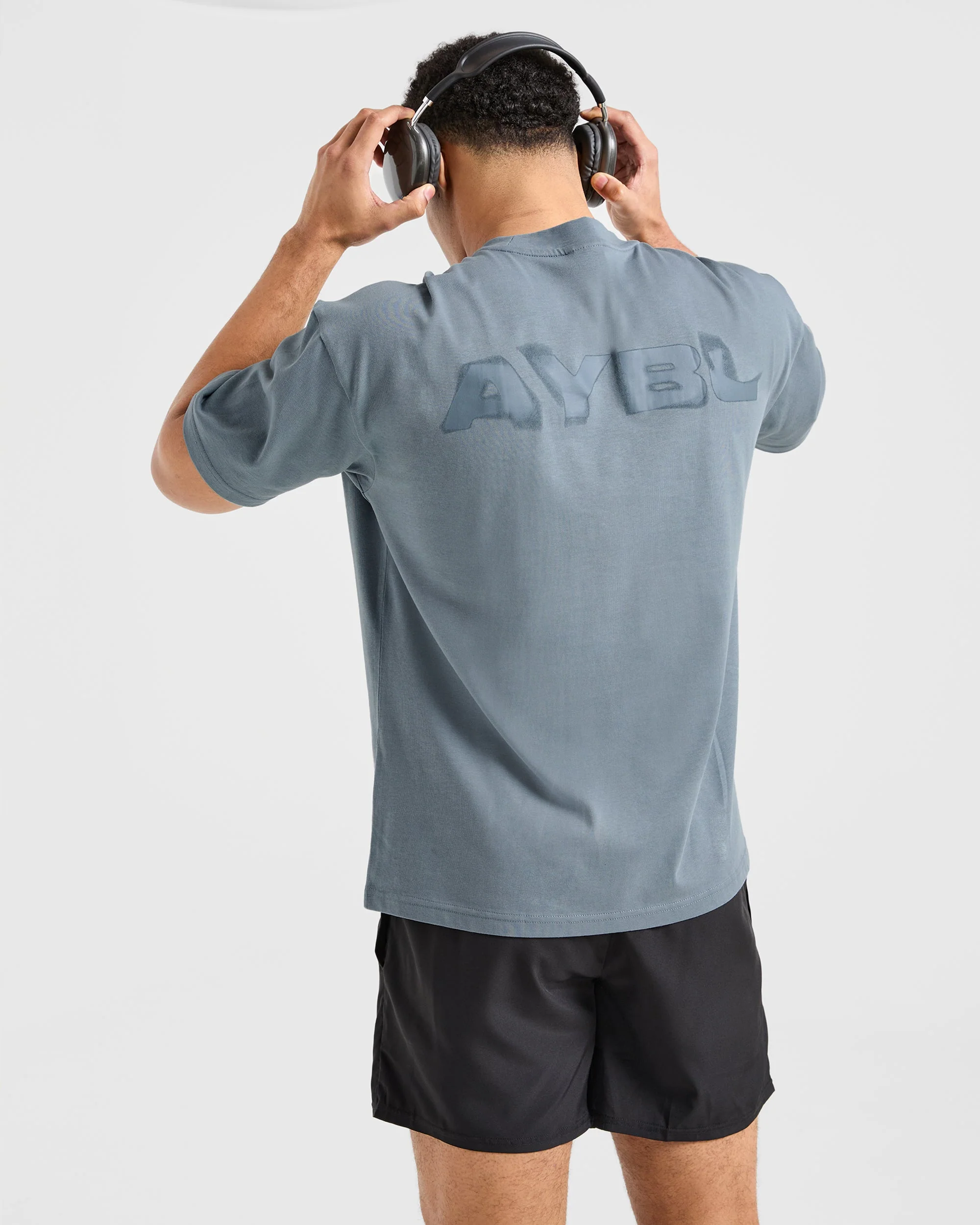 Blur Oversized T Shirt - Steel Blue - Image 7