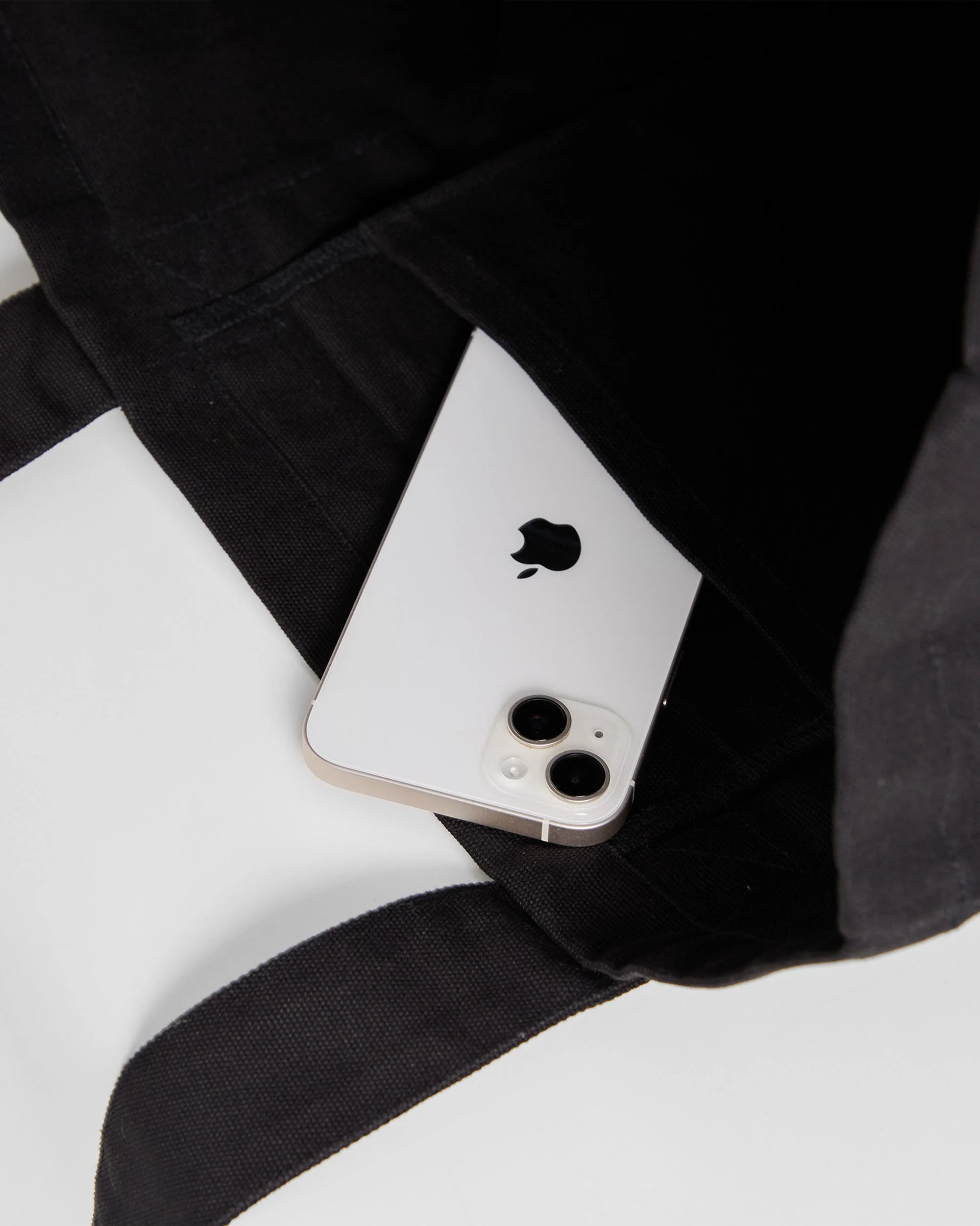 Branded Strap Tote Bag - Black - Image 4