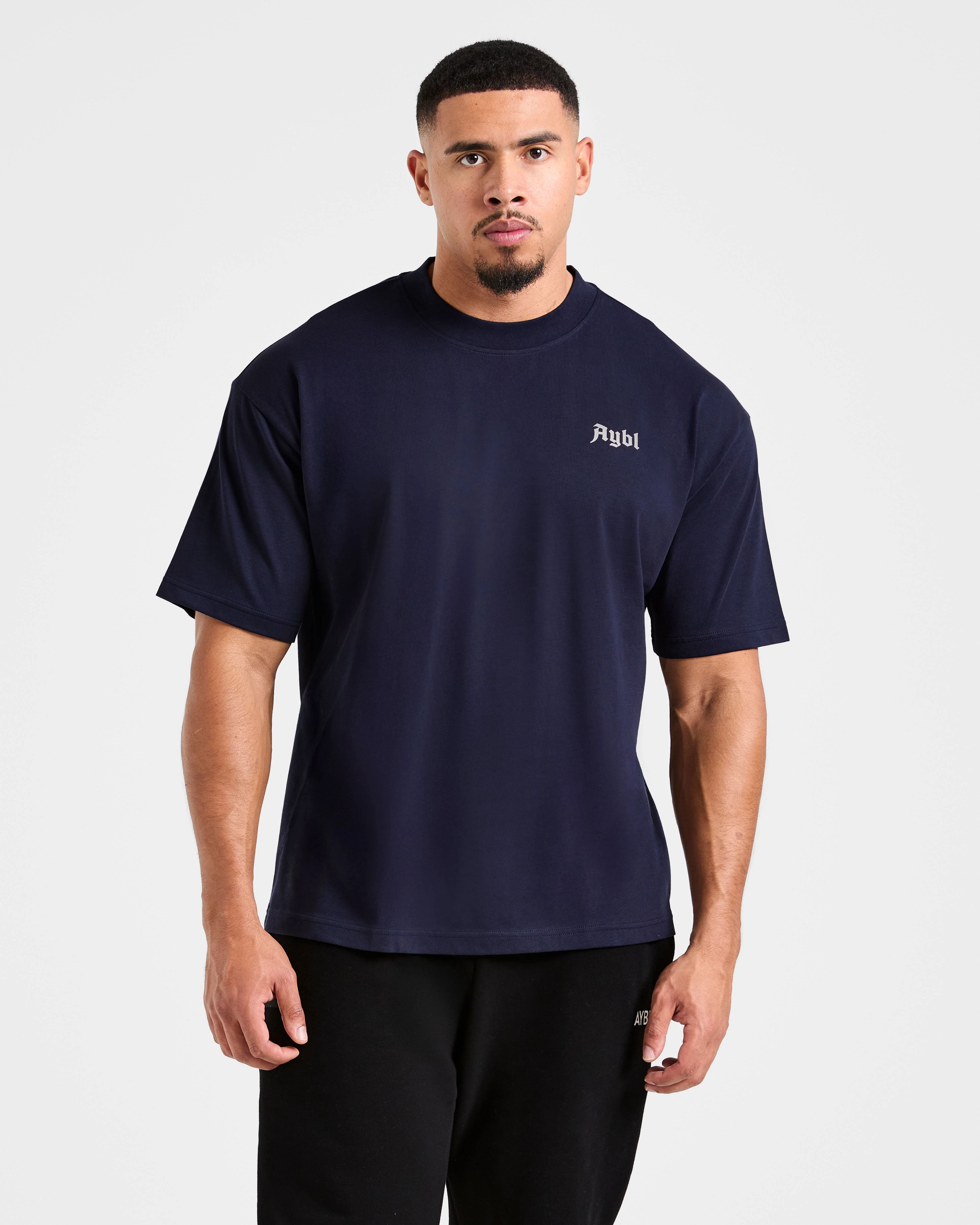 Built for Lifters Oversized T Shirt - Navy - Image 2