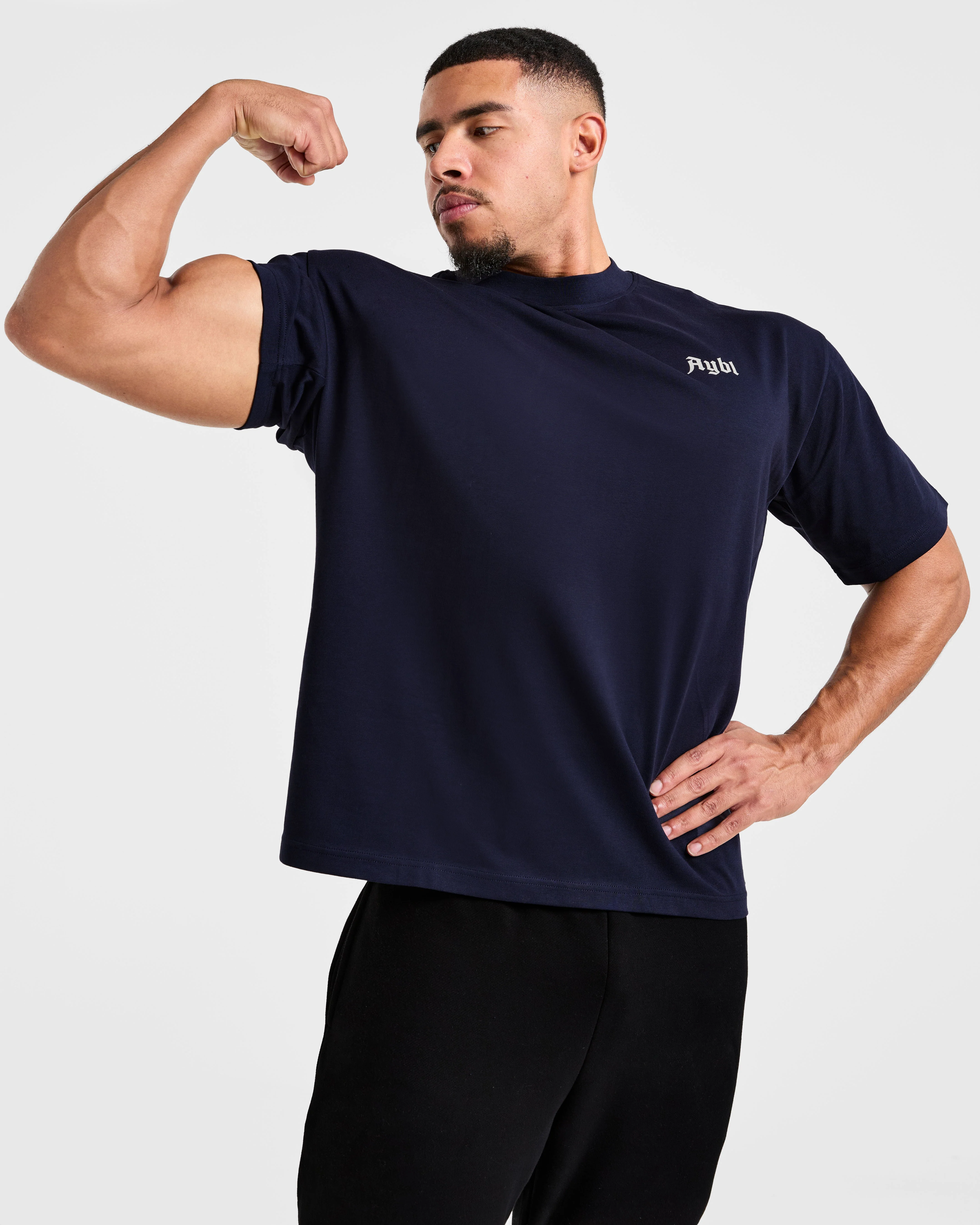 Built for Lifters Oversized T Shirt - Navy - Image 7