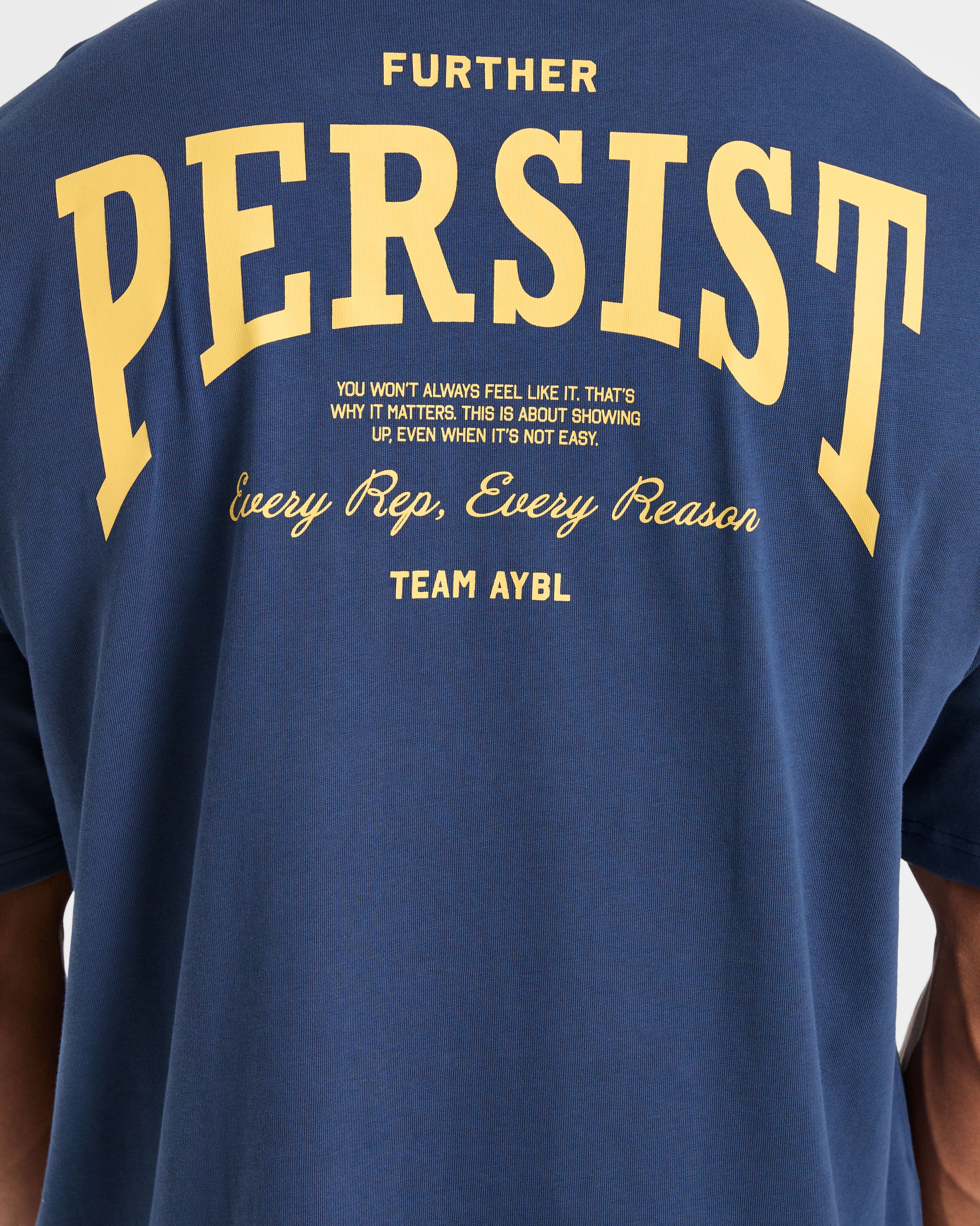 Cam Kissel x Persist Oversized T Shirt - Vintage Navy - Image 6