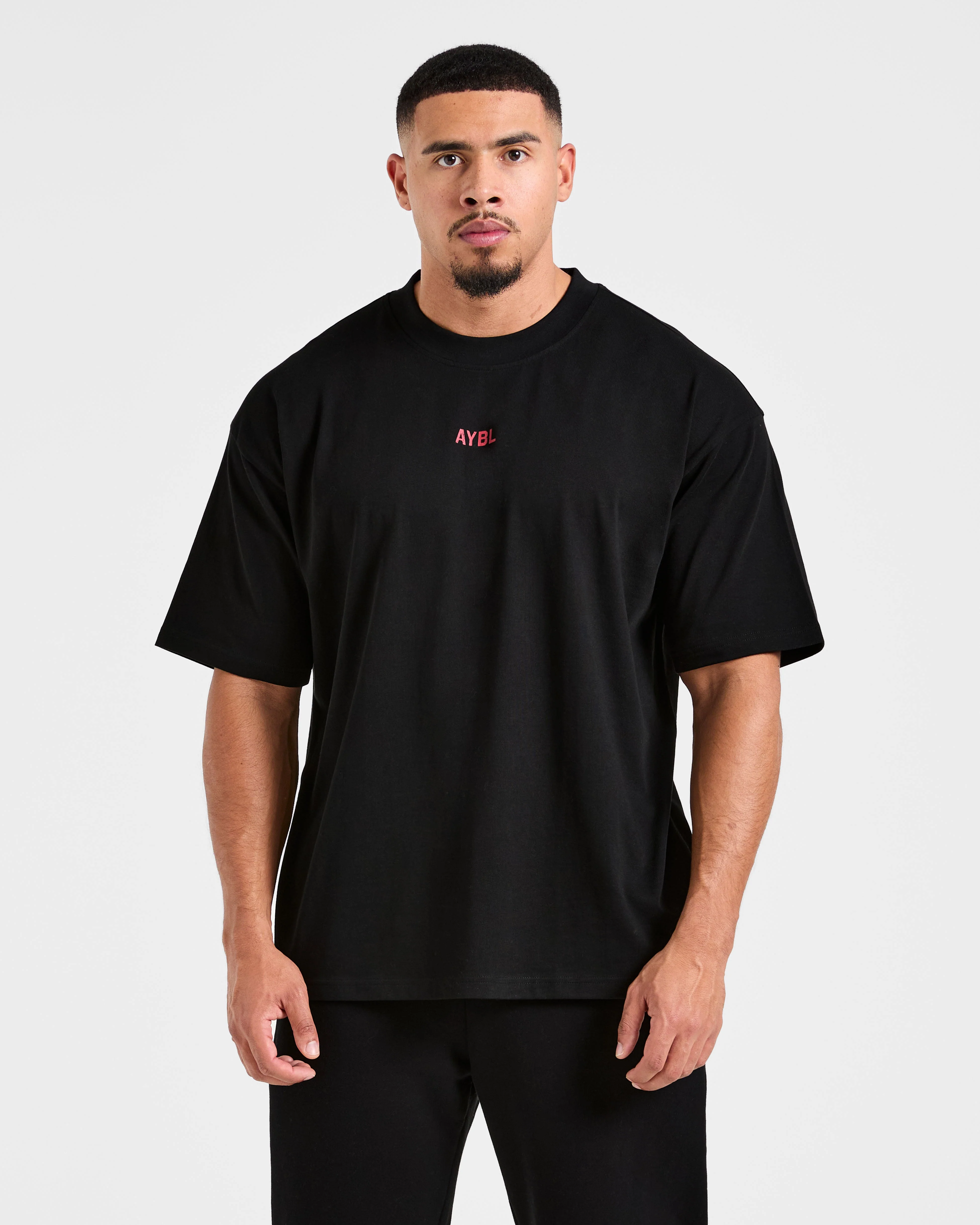 Cam Kissel x Strength Starts Here Oversized T Shirt  - Black/Red - Image 2