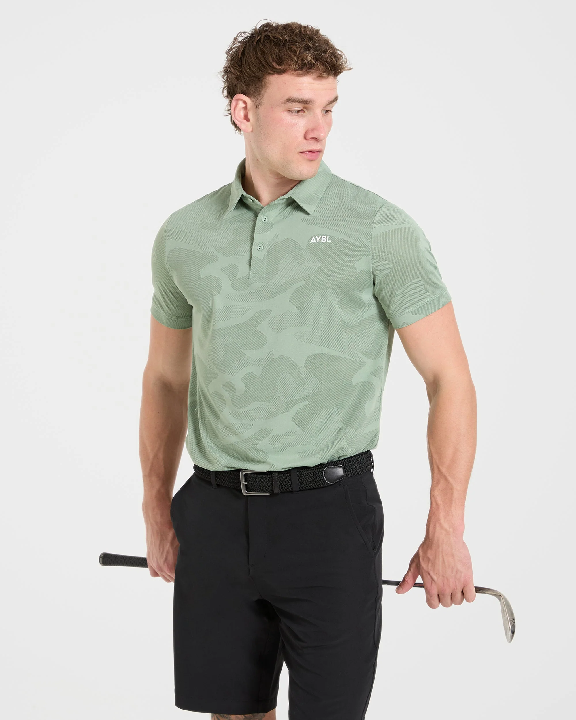 Camo Polo - Muted Green - Image 8