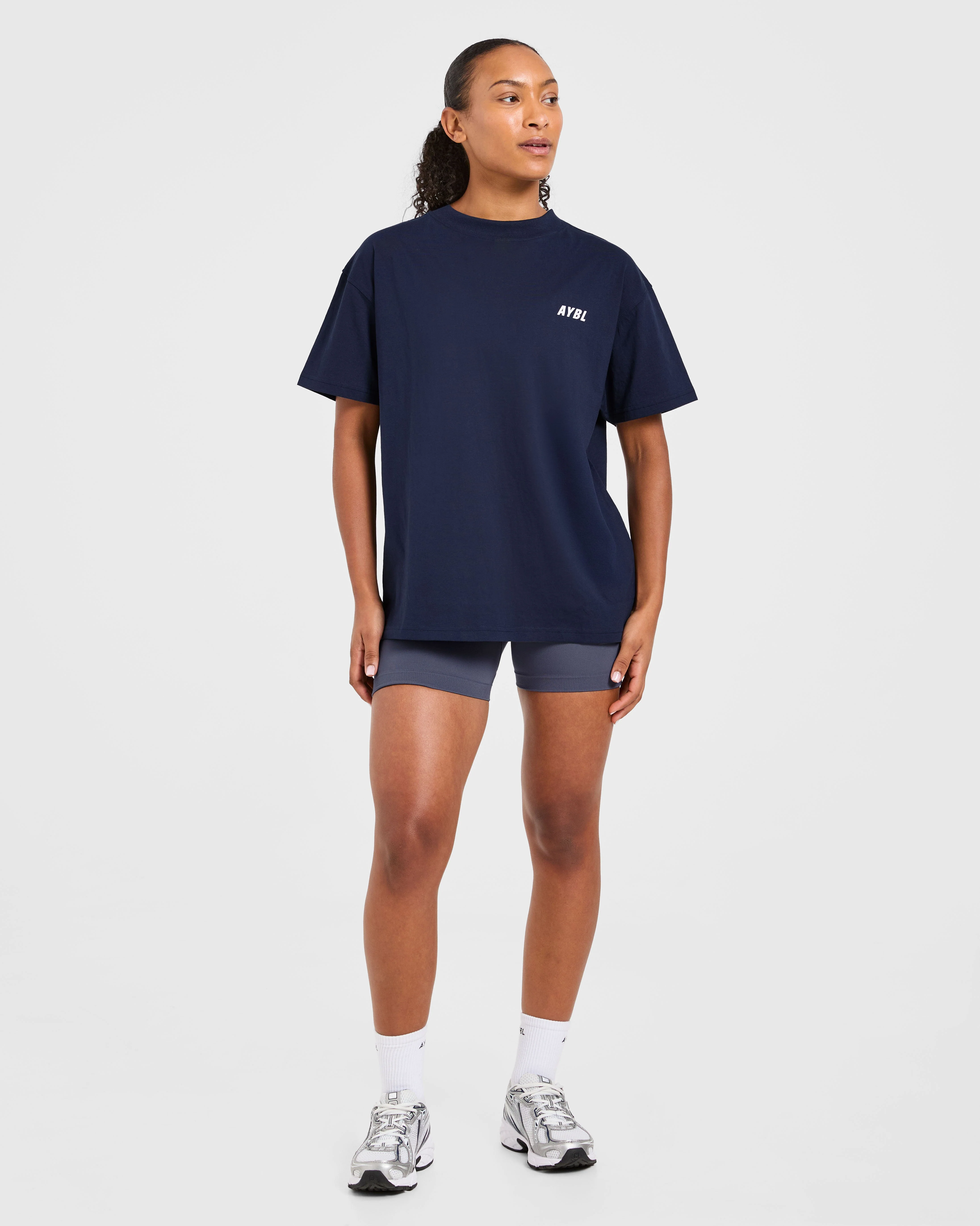 Cardio Club Oversized T Shirt - Navy - Image 3