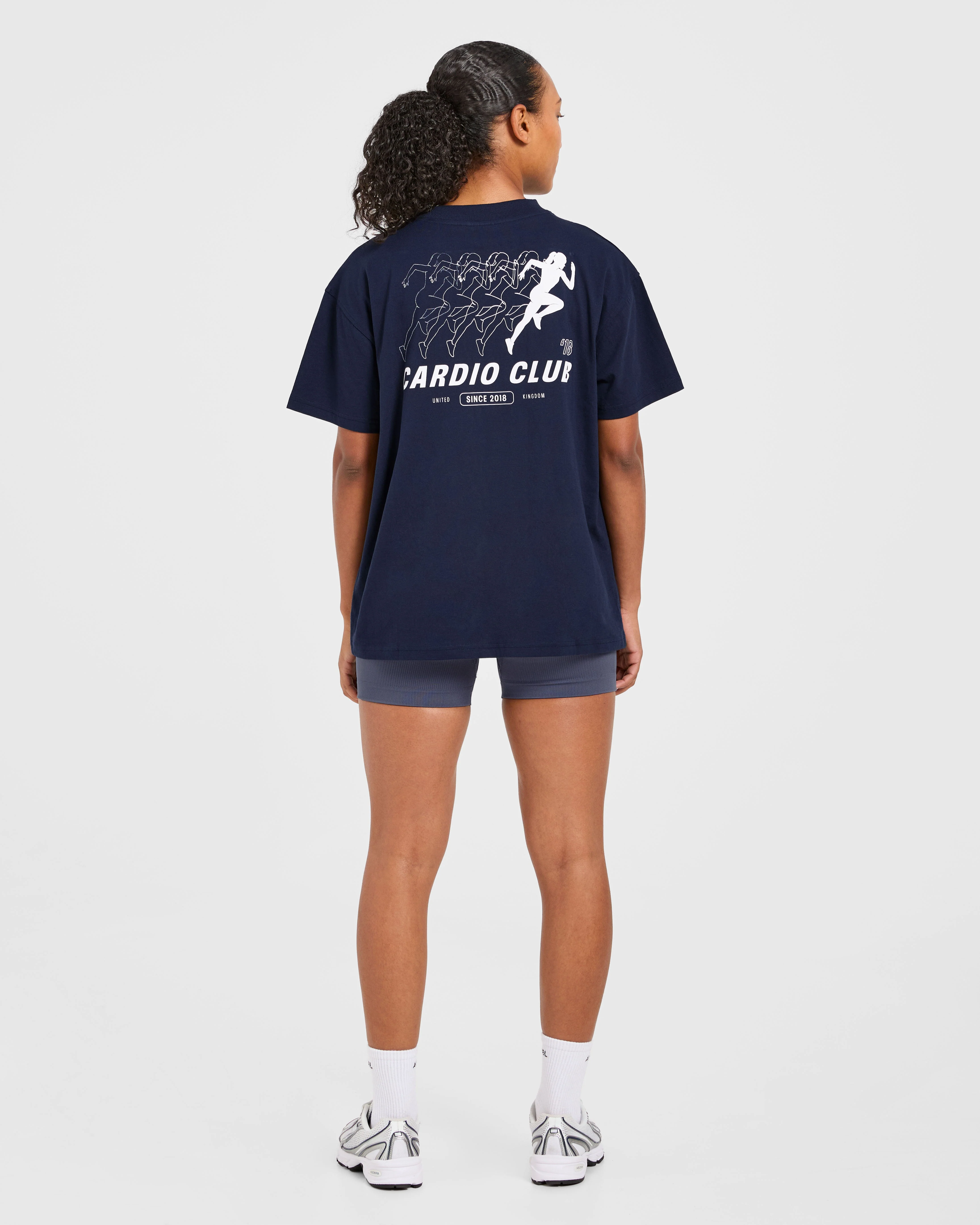 Cardio Club Oversized T Shirt - Navy - Image 4