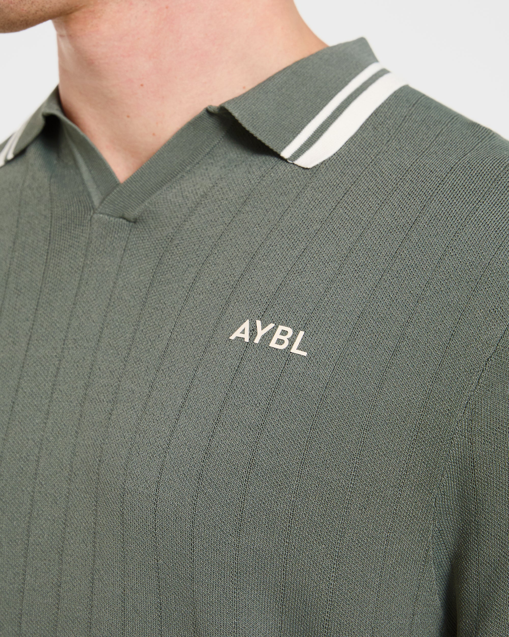 Classic Knitted Polo - Hillside Green - Image 5