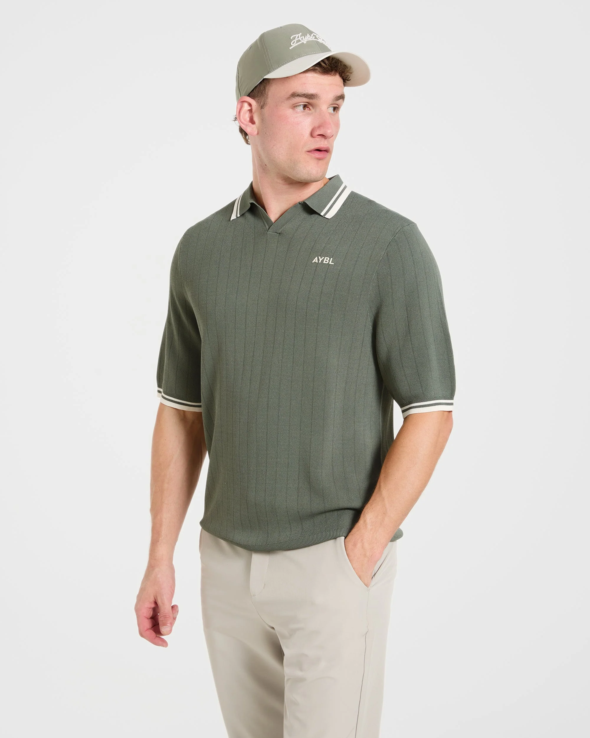 Classic Knitted Polo - Hillside Green - Image 8