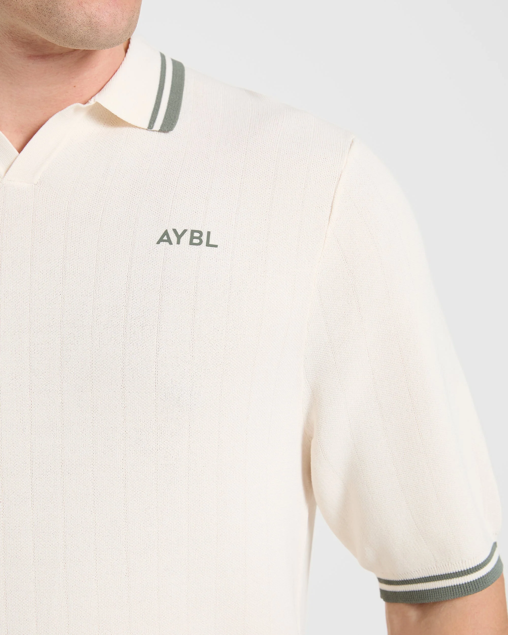 Classic Knitted Polo - Off White - Image 5