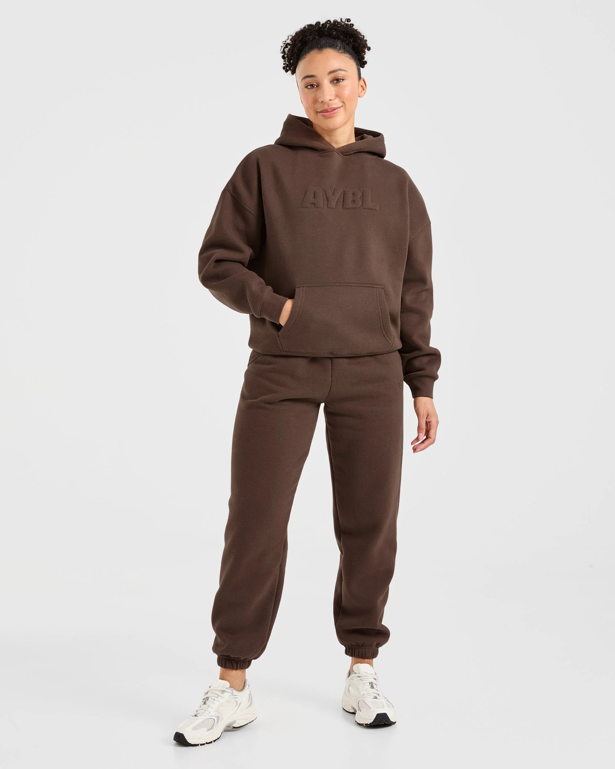 Classic Plush Oversized Hoodie - Brown - Image 3