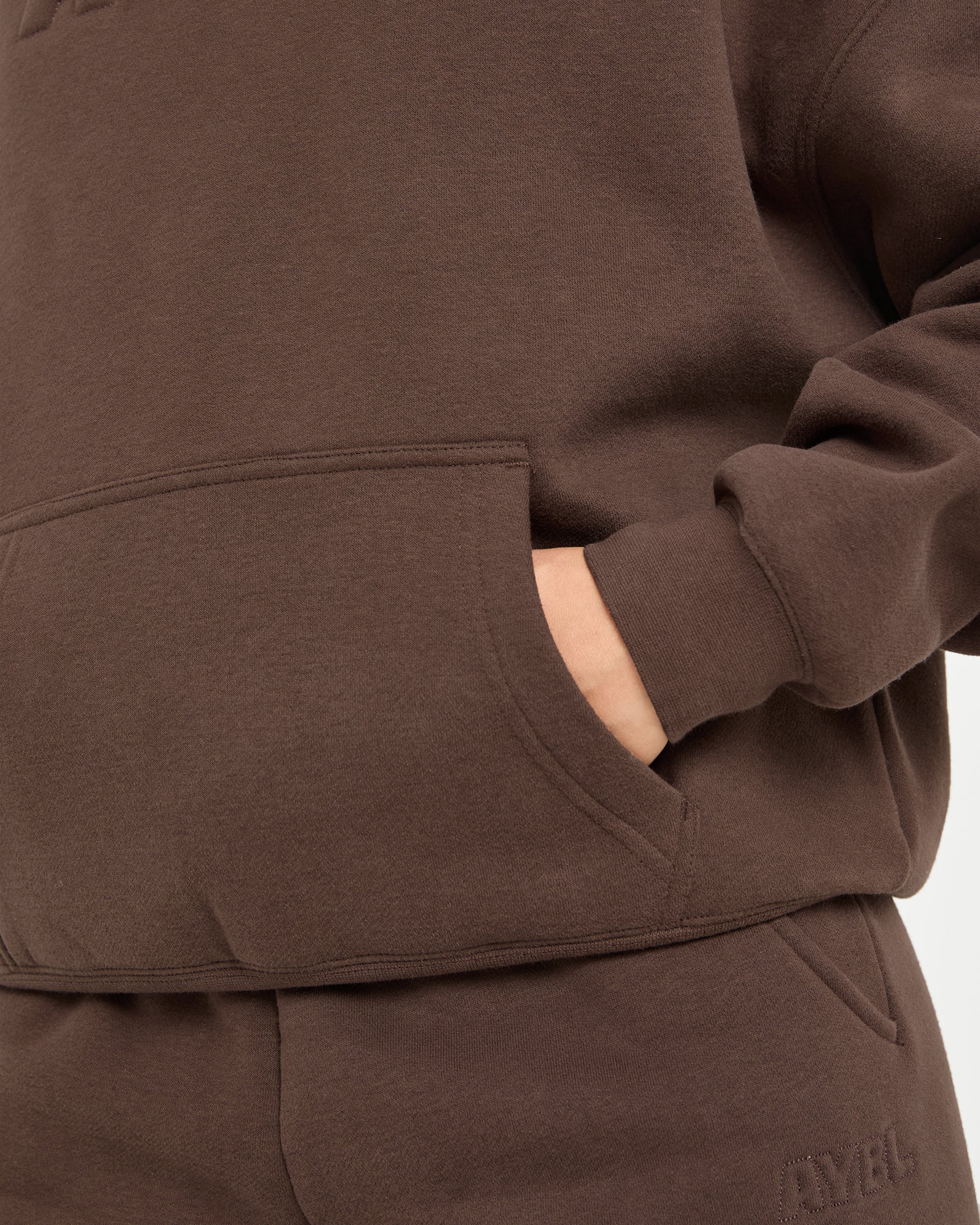 Classic Plush Oversized Hoodie - Brown - Image 6