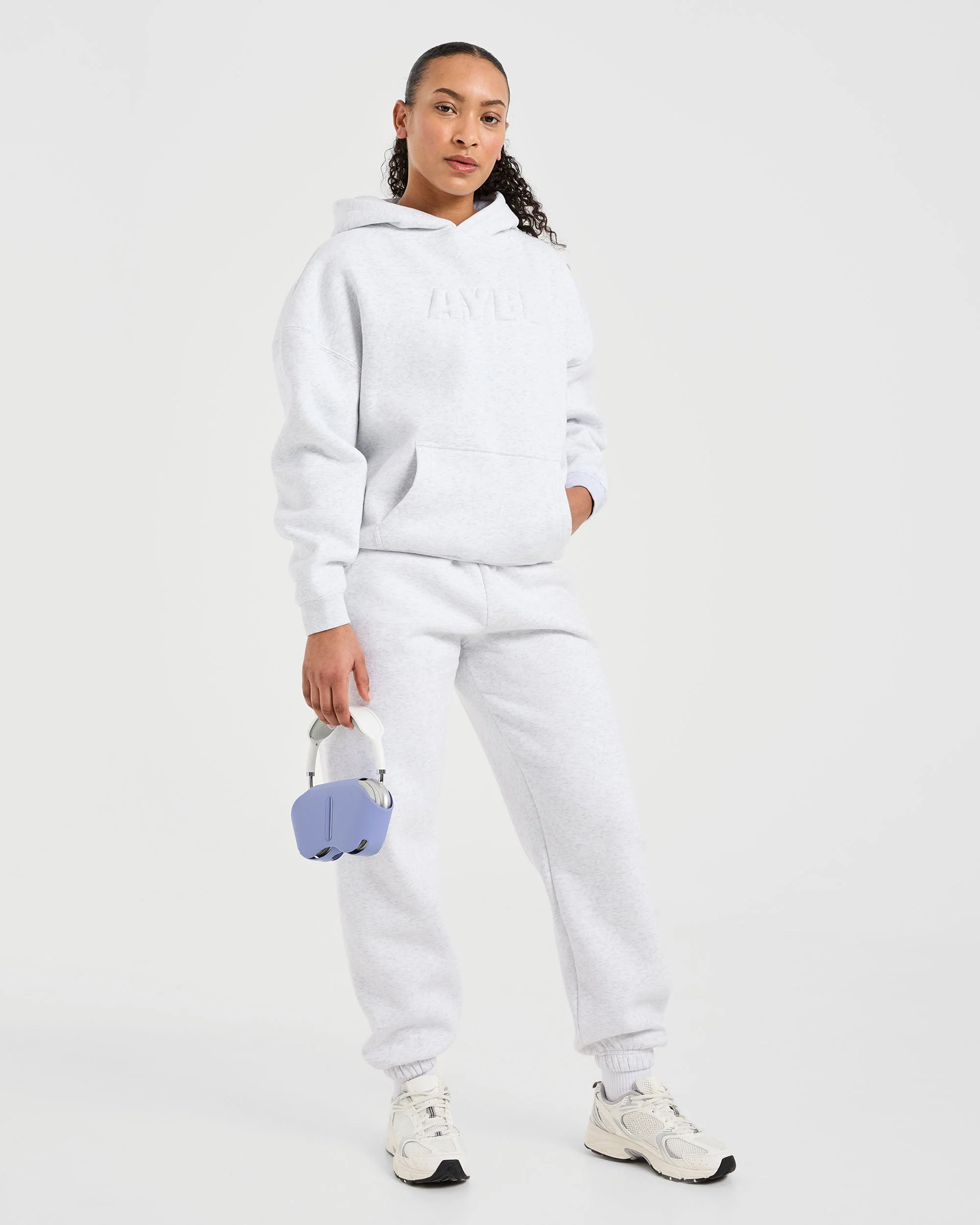 Classic Plush Oversized Hoodie - Heather Grey - Image 7